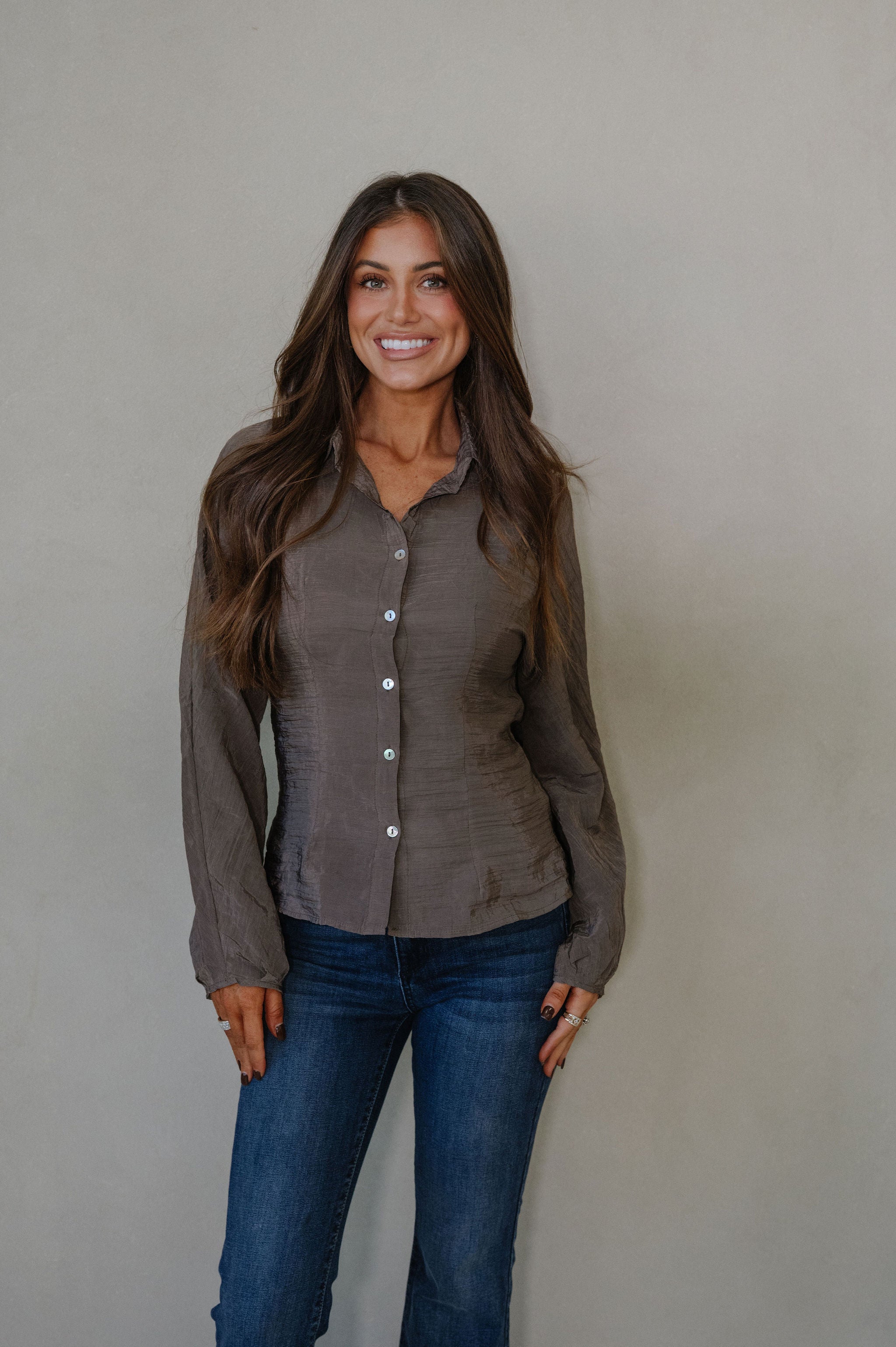 Rita Fitted Blouse-Mud