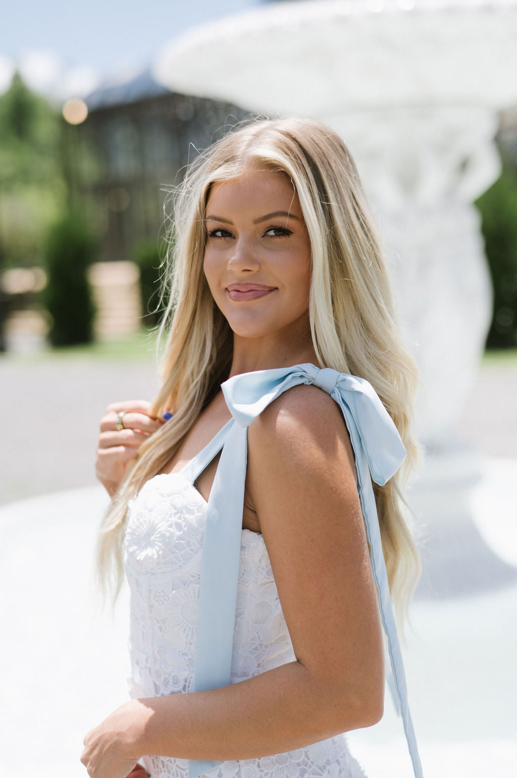 Shannon Floral Lace Corset Dress-White