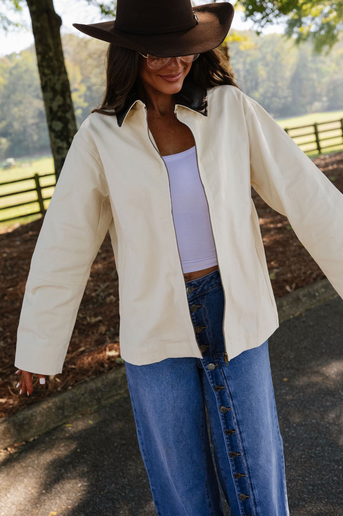 Theo Barn Jacket-Cream