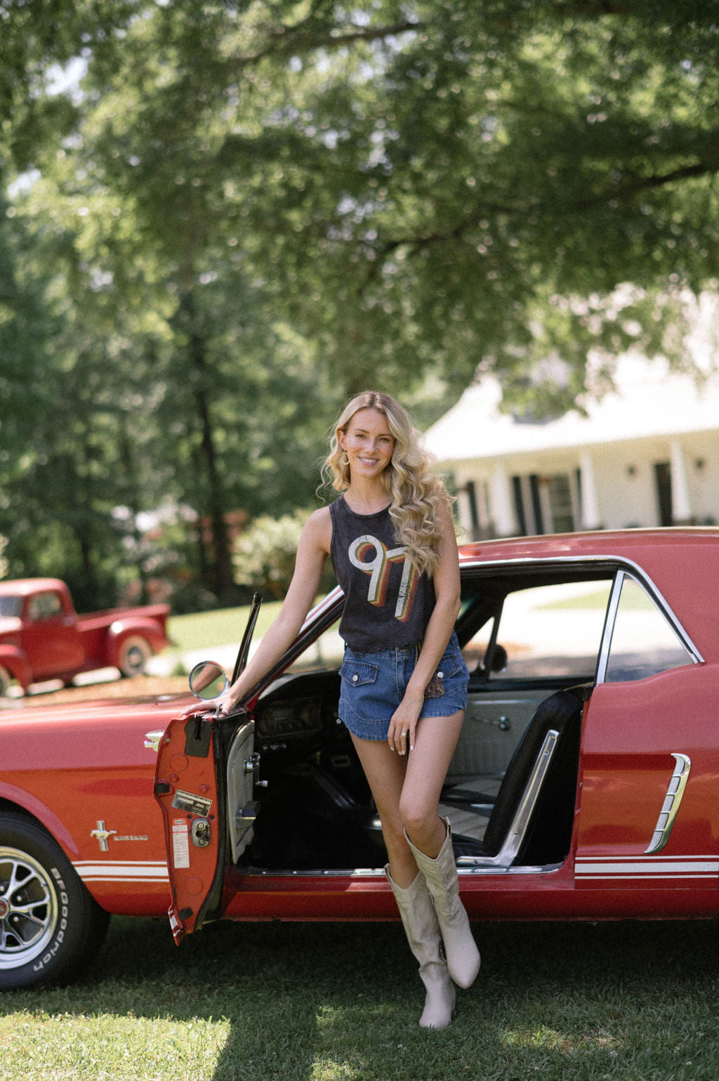 97 Graphic Tank Top- Charcoal