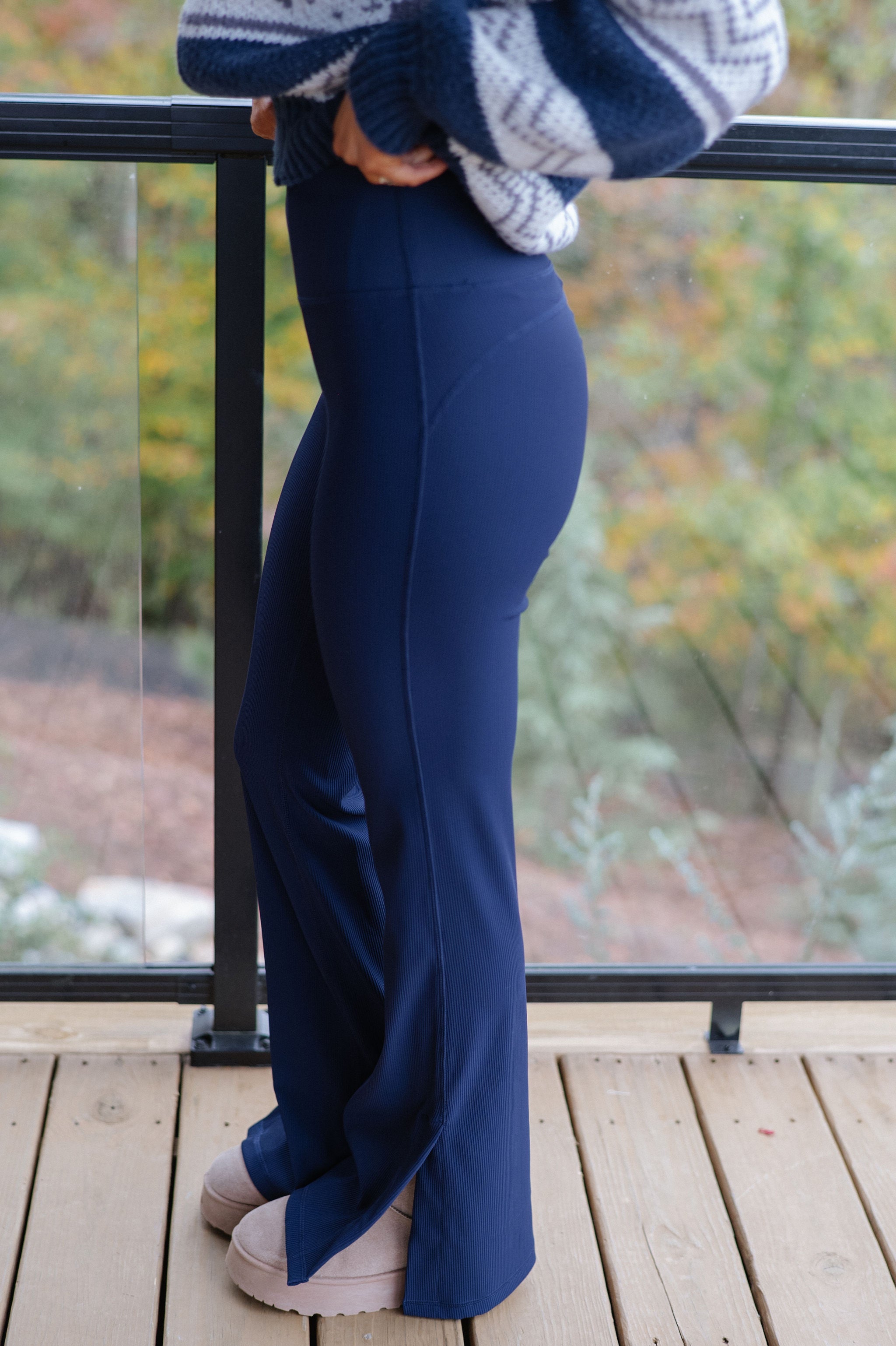 Minnie Flare Leggings-Navy
