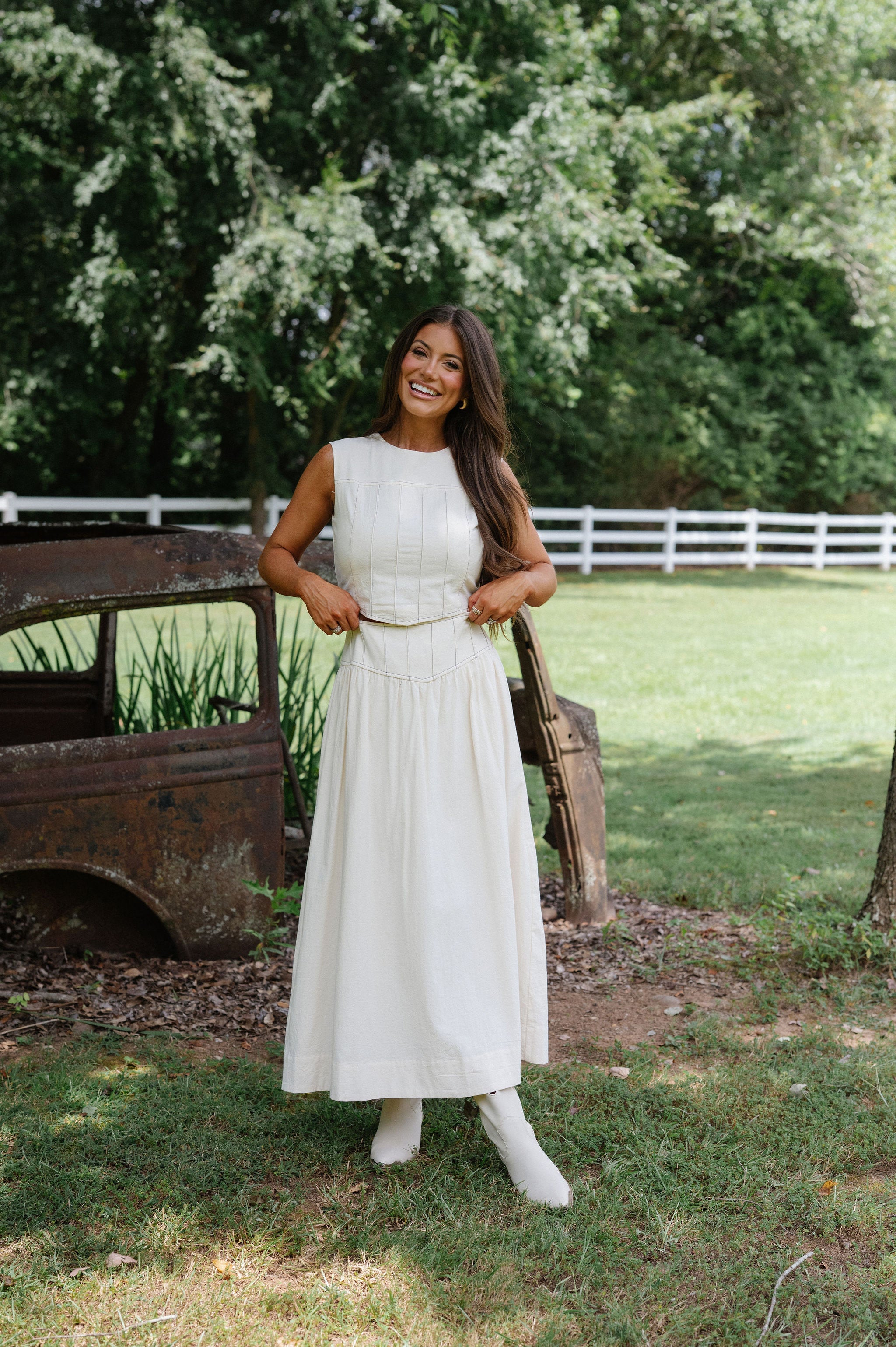 Serena Skirt Set-Ivory