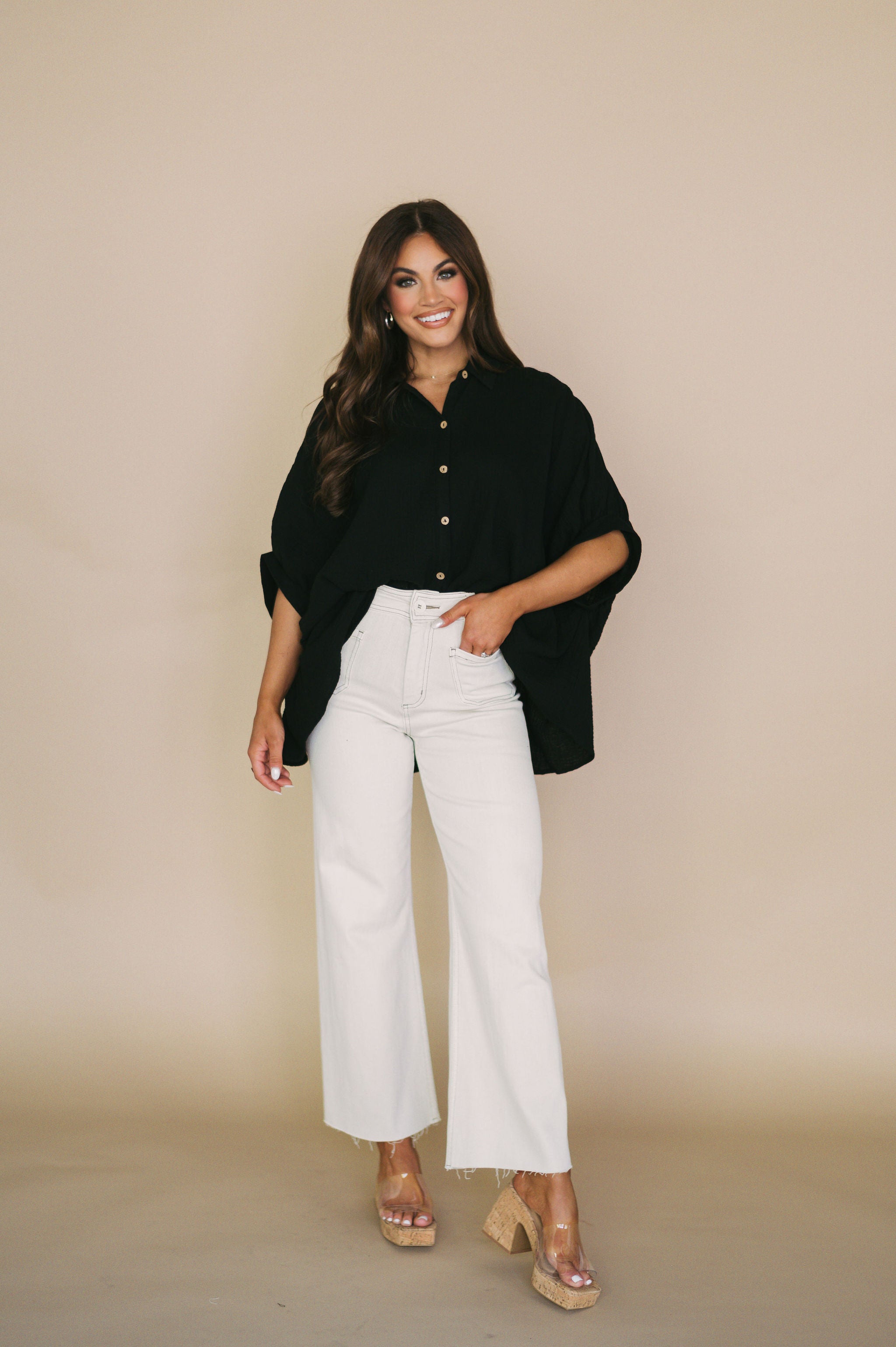 Suzanne Straight Leg Pants-Beige