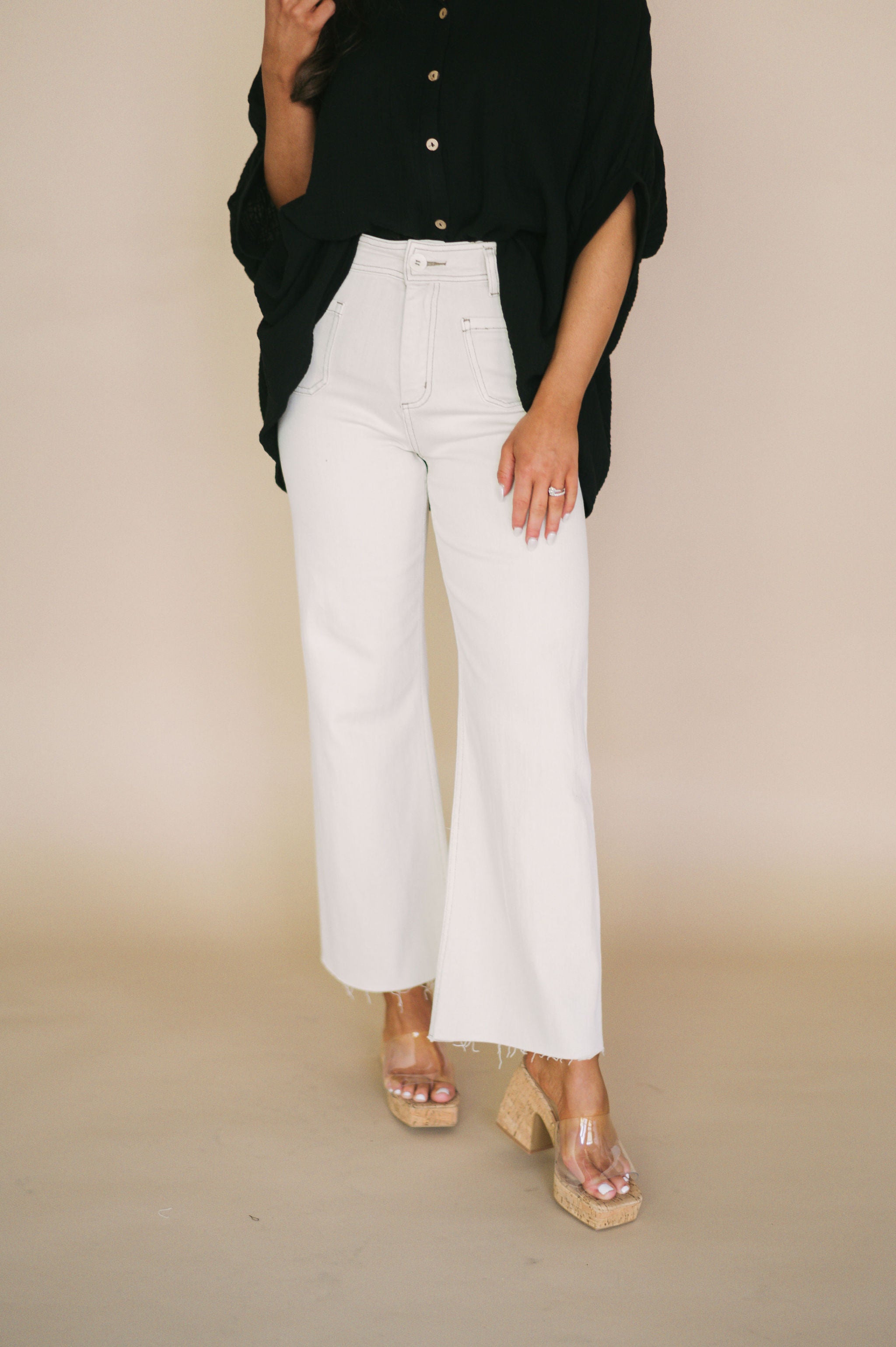 Suzanne Straight Leg Pants-Beige