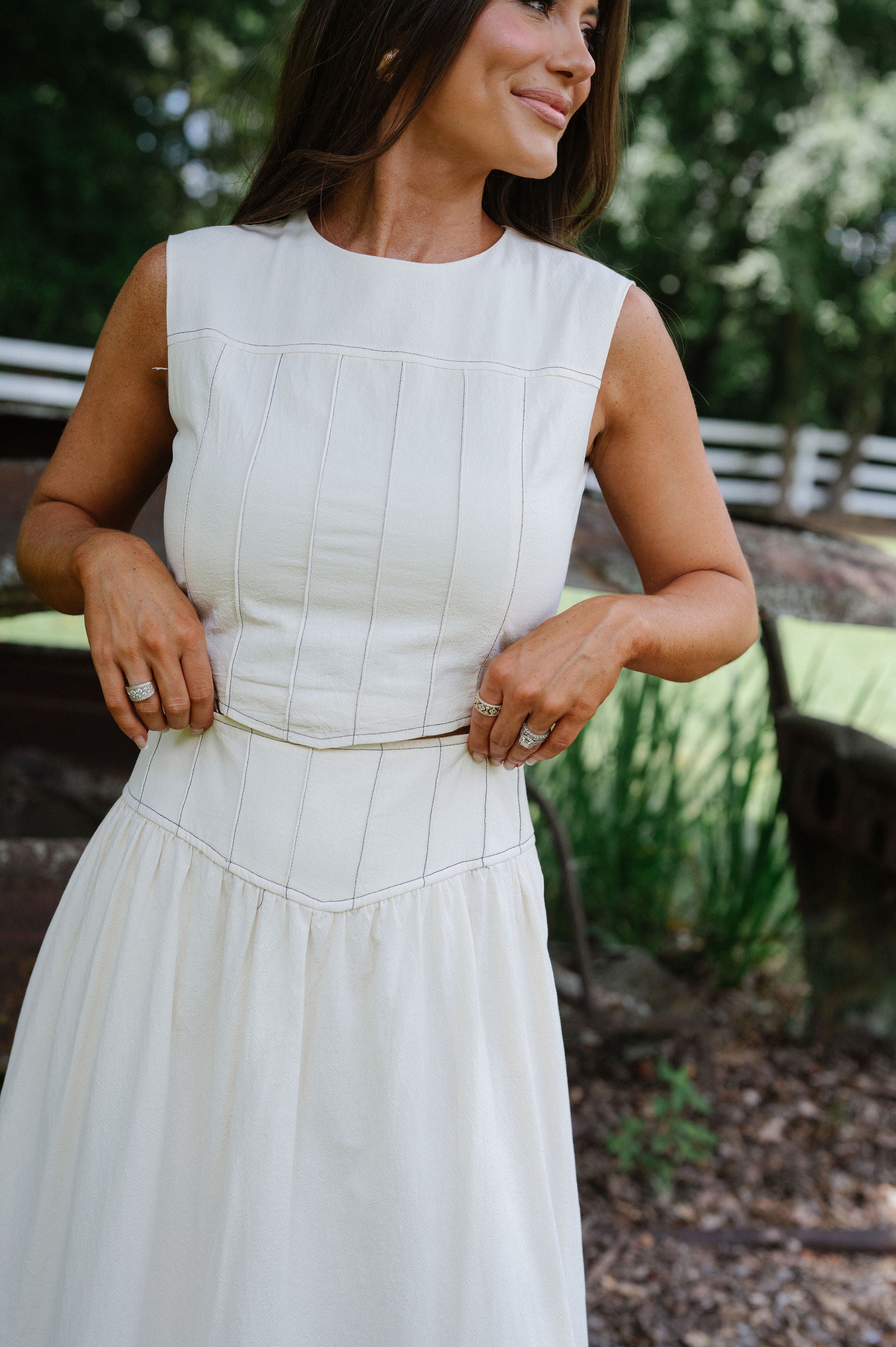 Serena Skirt Set-Ivory