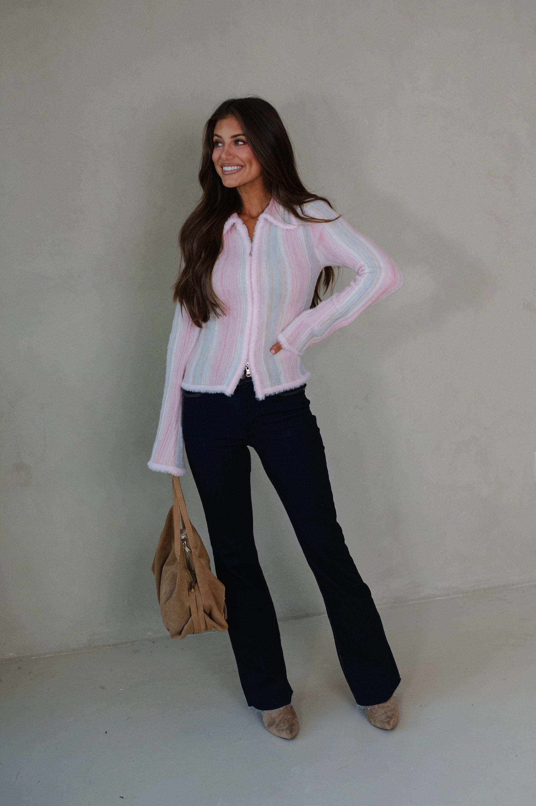 Jacquie Ombre Sweater-Pink Multi