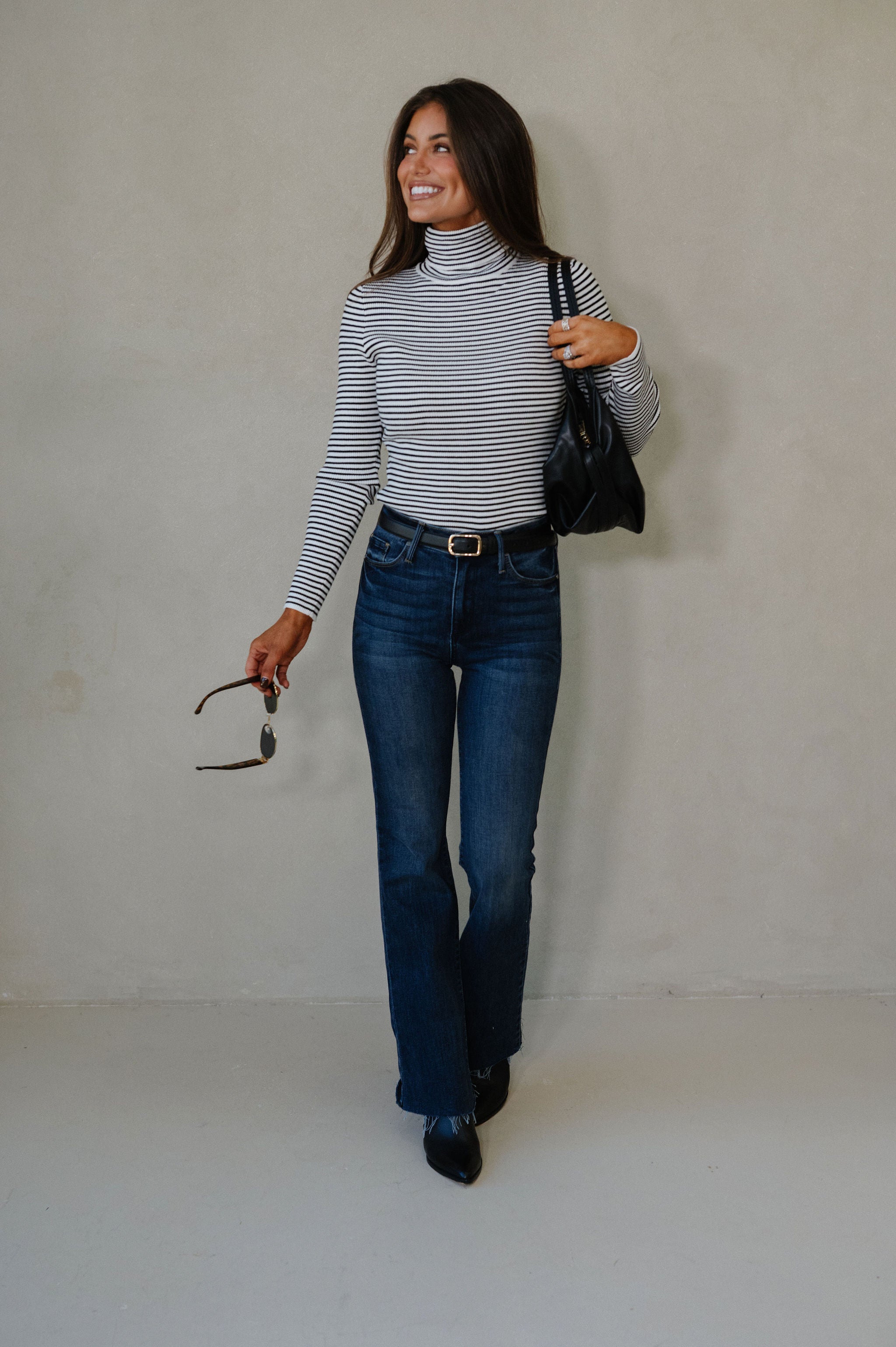 Evie Knit Top-Stripe