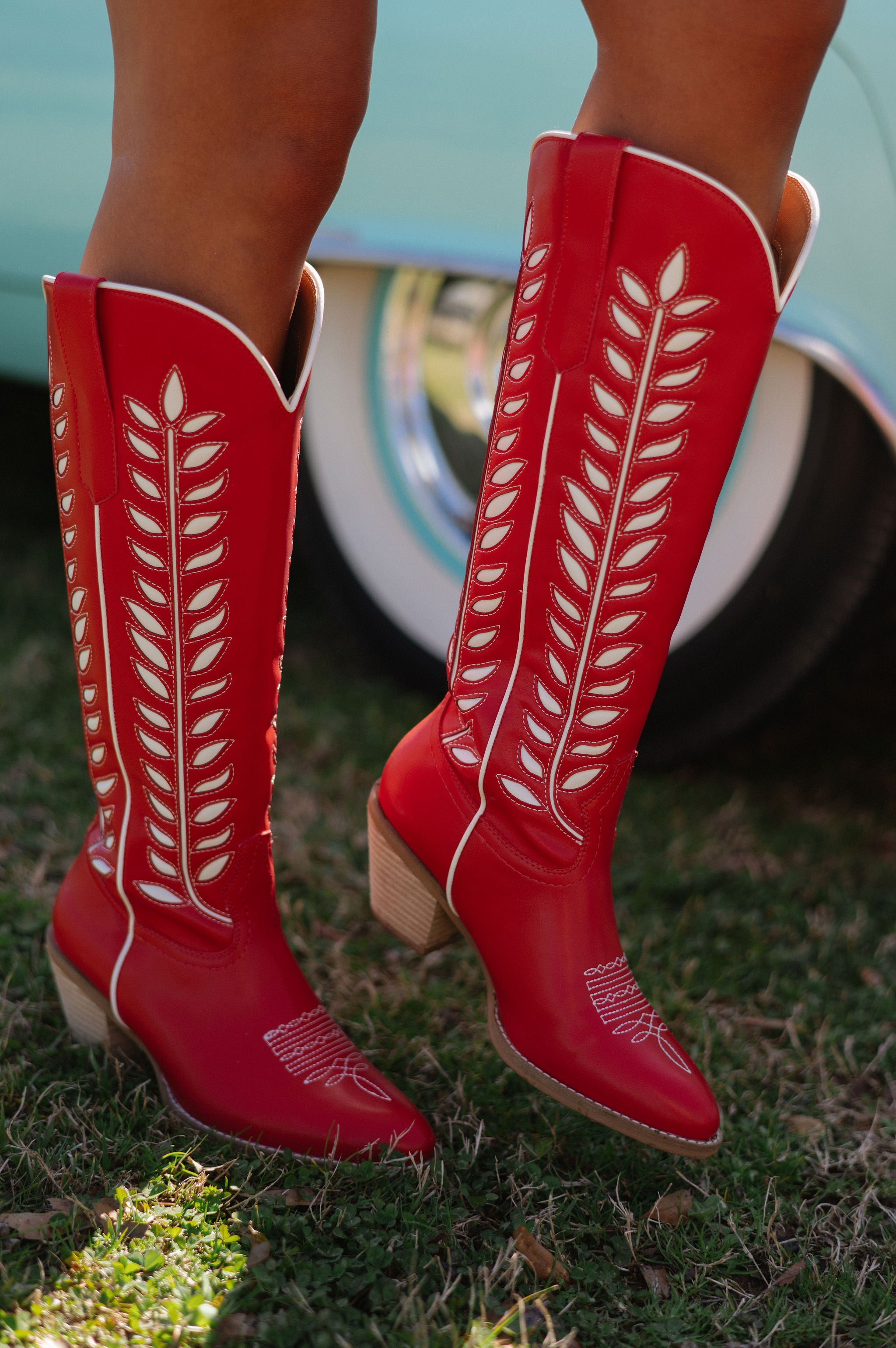 Glenda Western Boots-Red