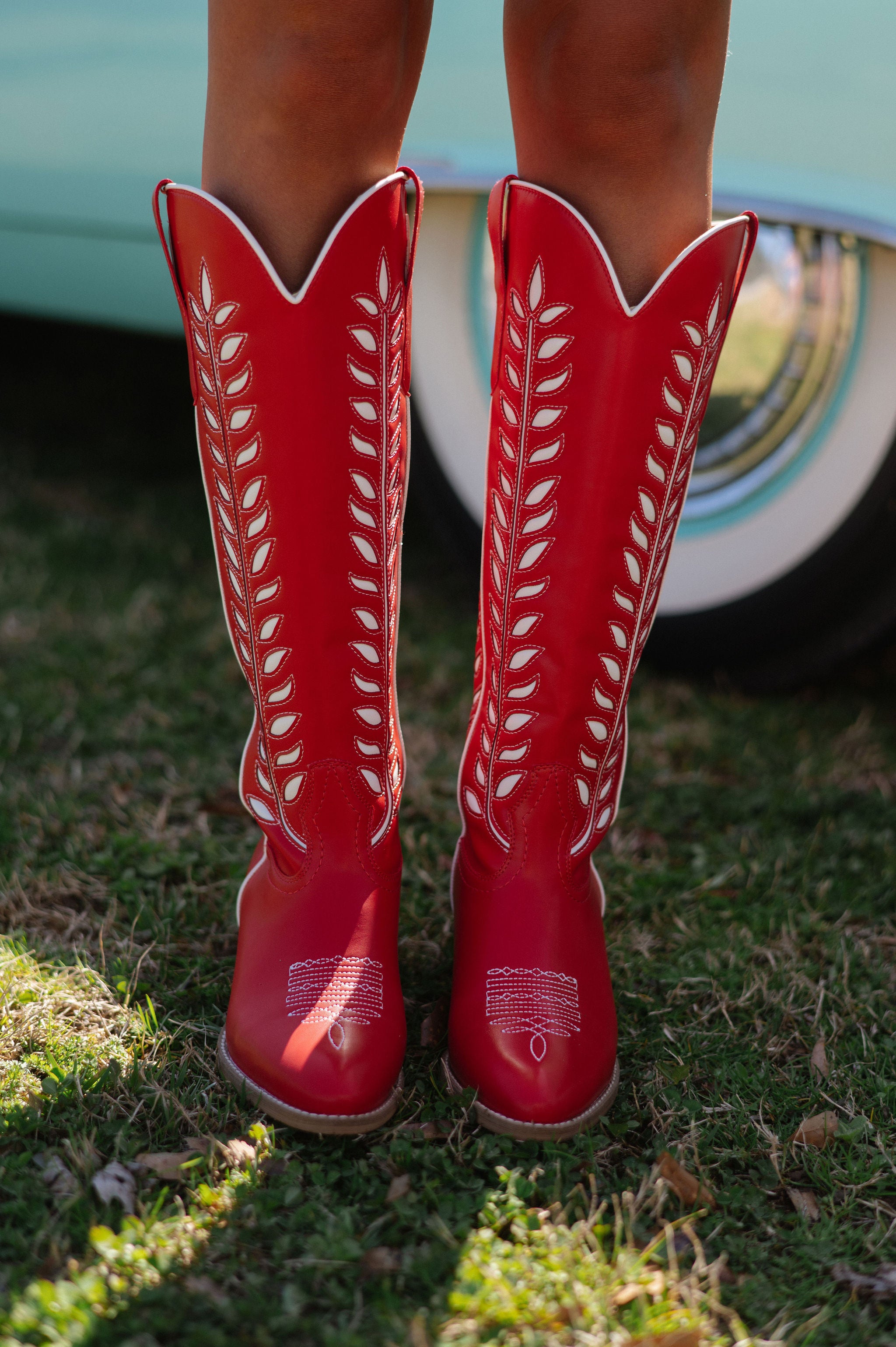 Glenda Western Boots-Red