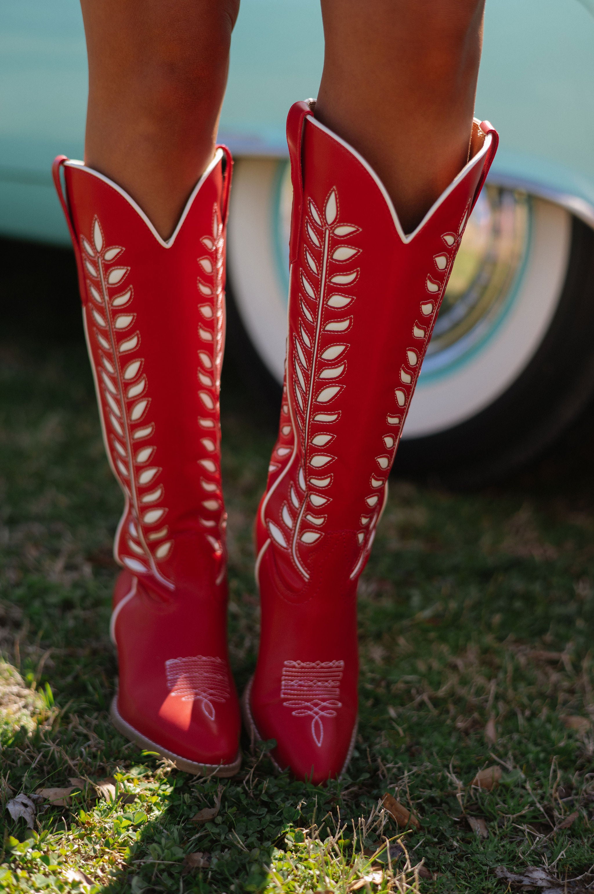 Glenda Western Boots-Red