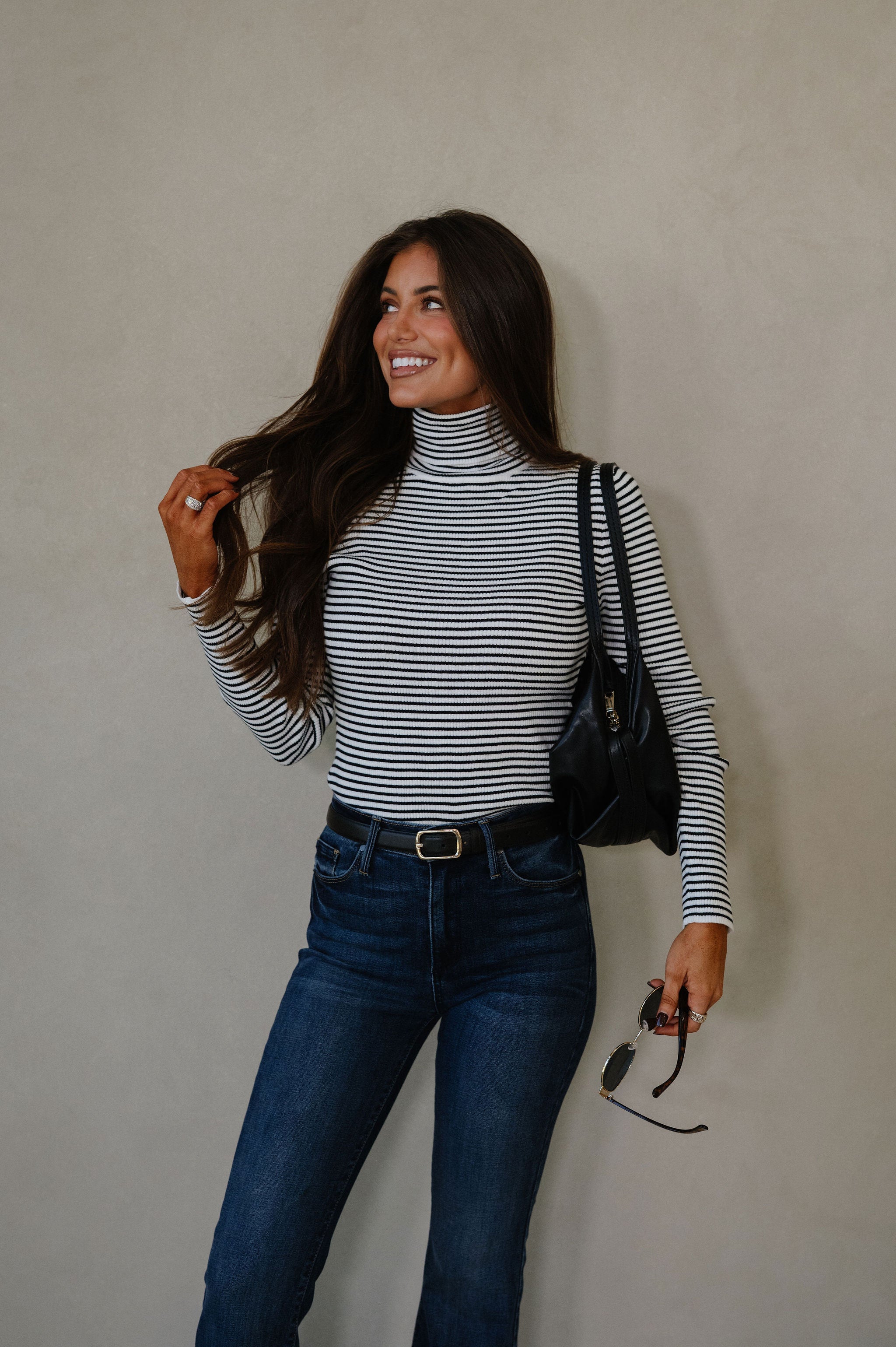 Evie Knit Top-Stripe