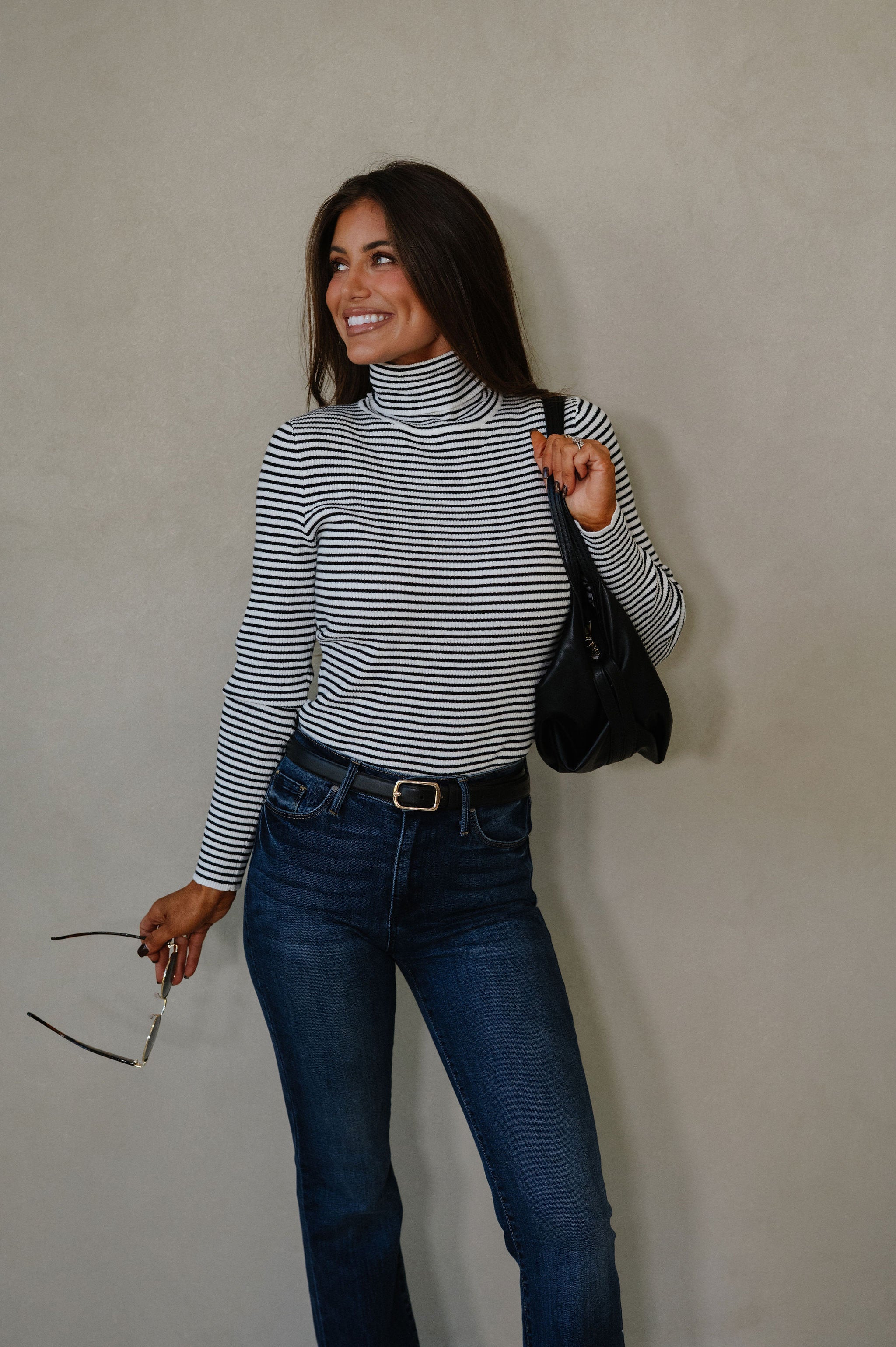 Evie Knit Top-Stripe