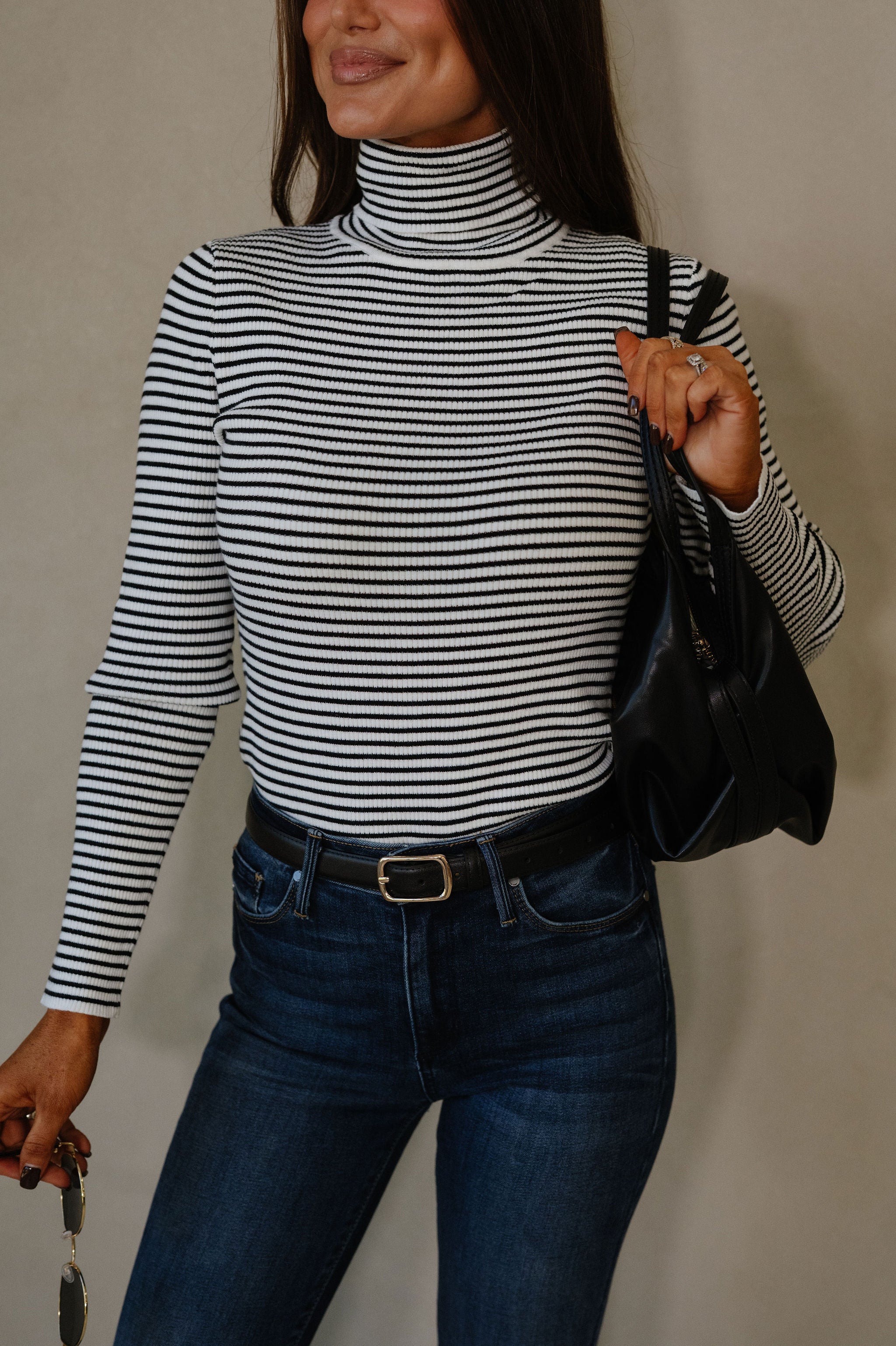 Evie Knit Top-Stripe