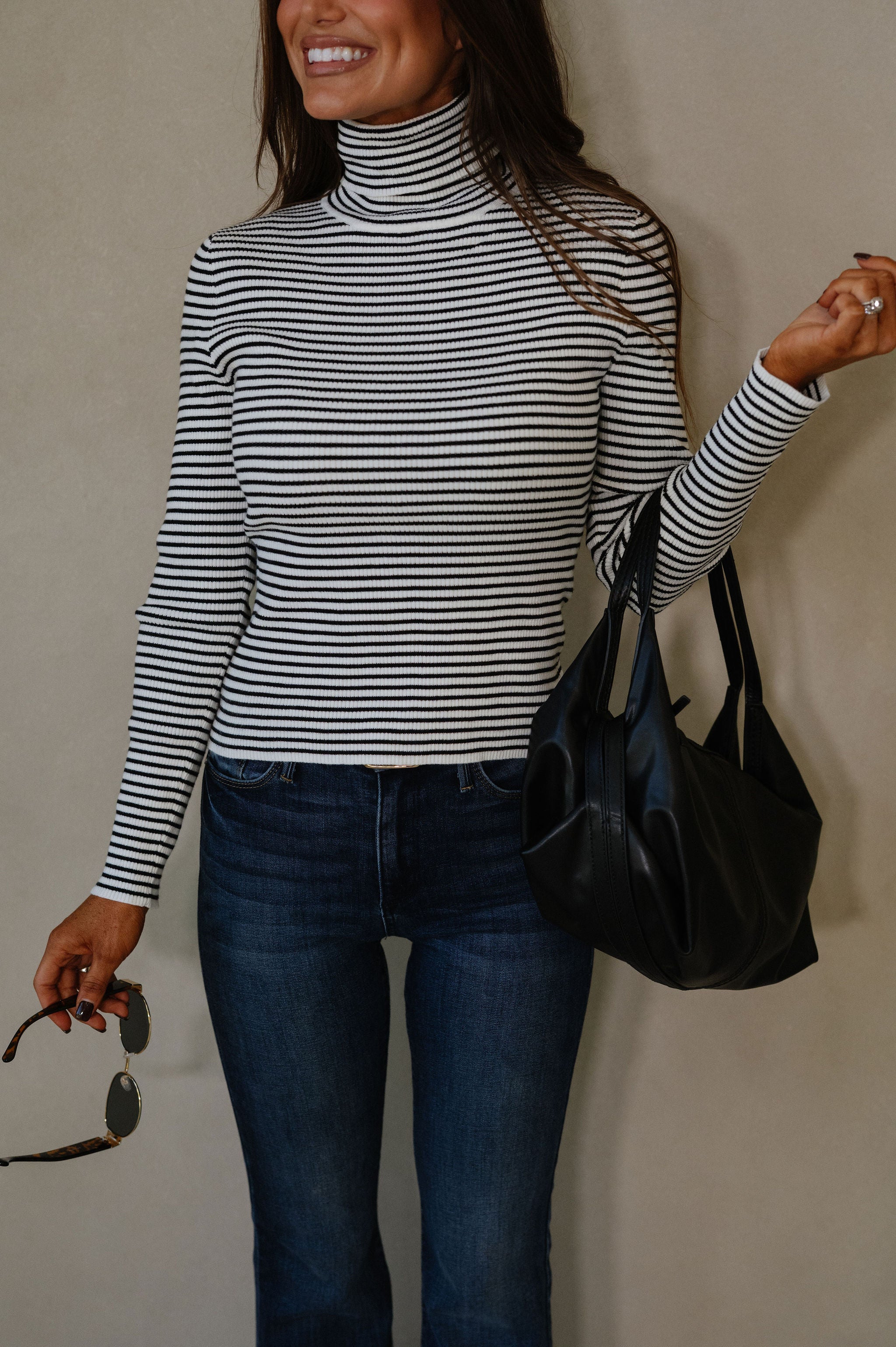 Evie Knit Top-Stripe
