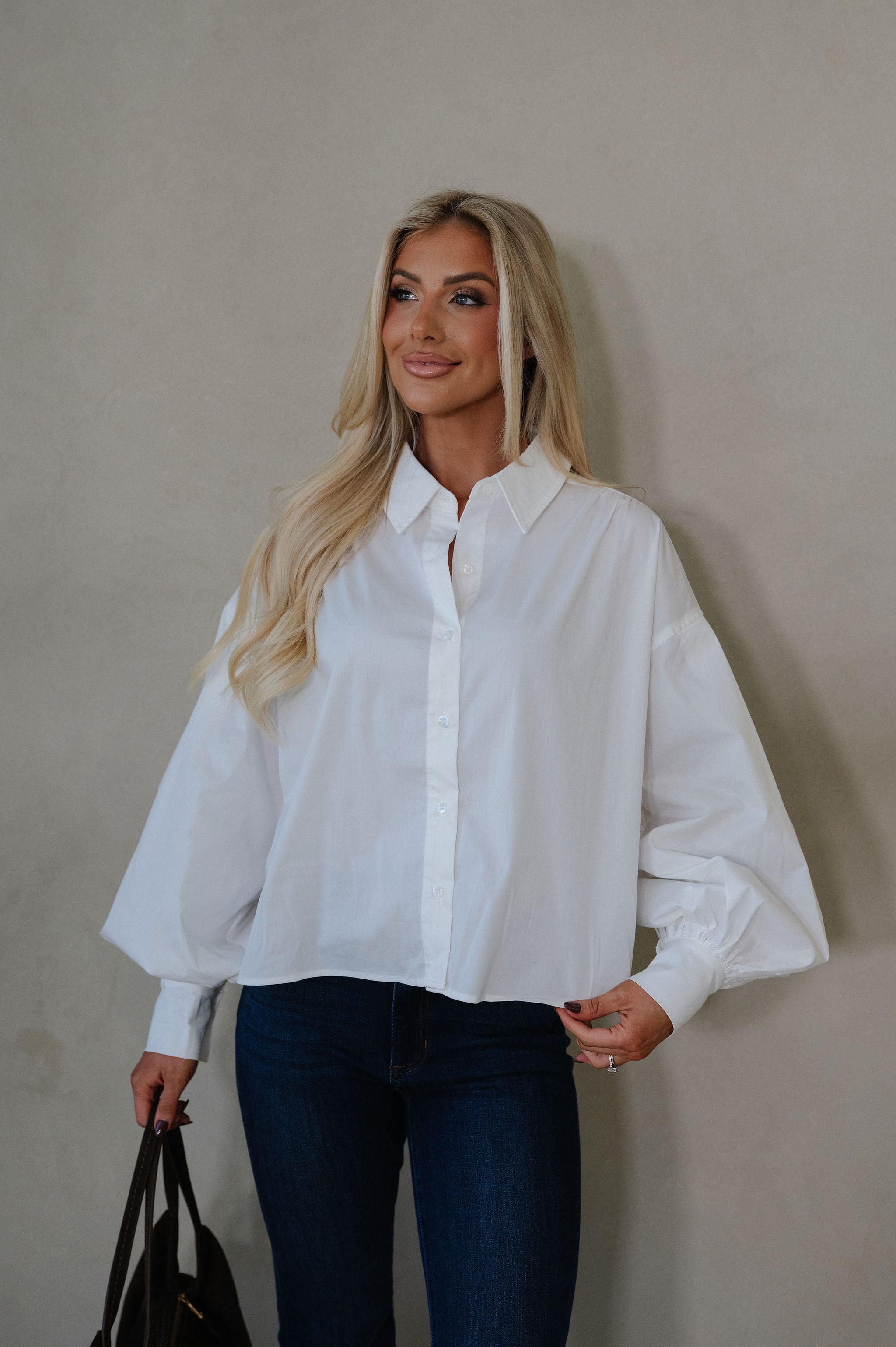 Dayla Oversized Top-Off White