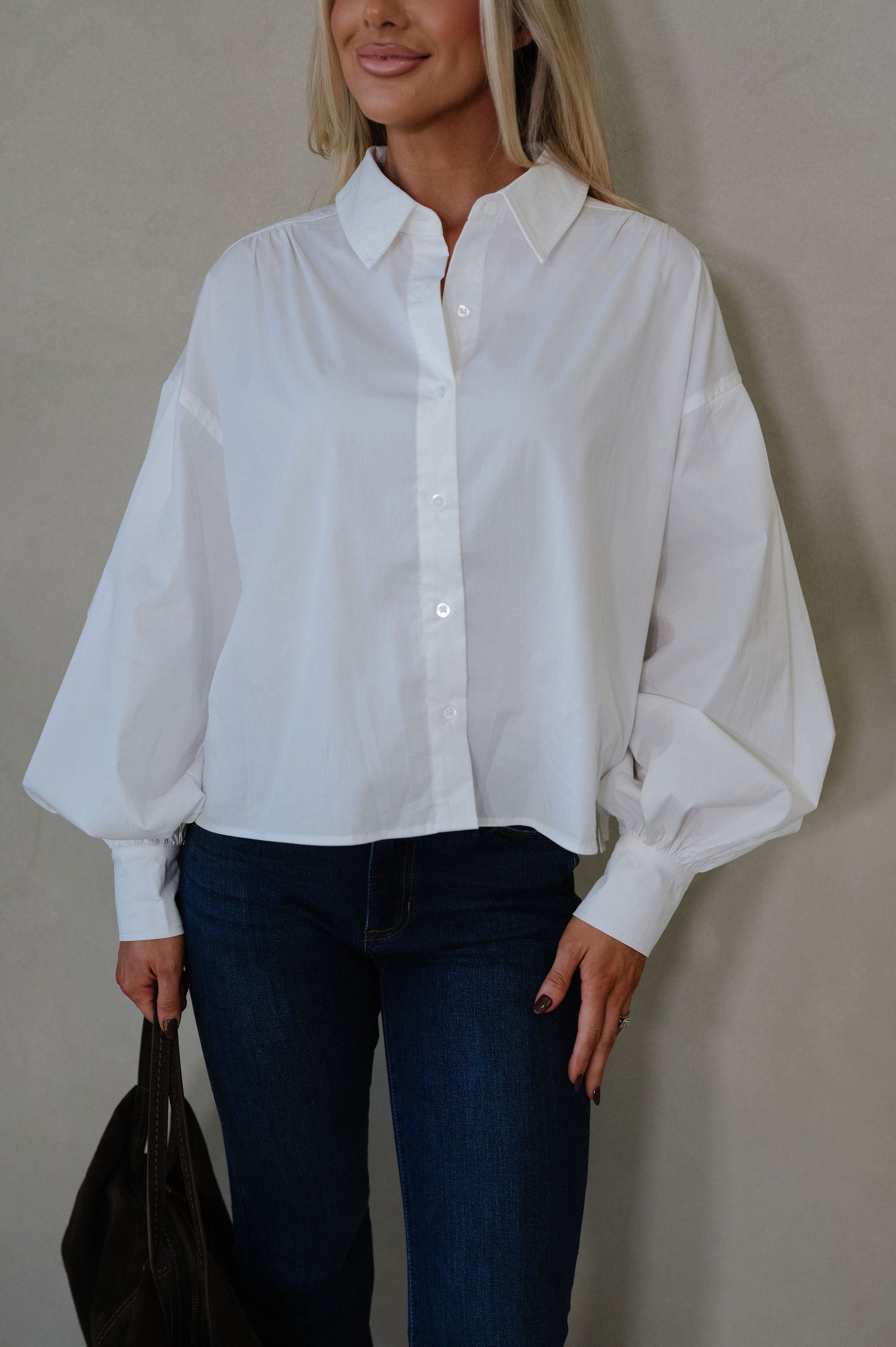 Dayla Oversized Top-Off White