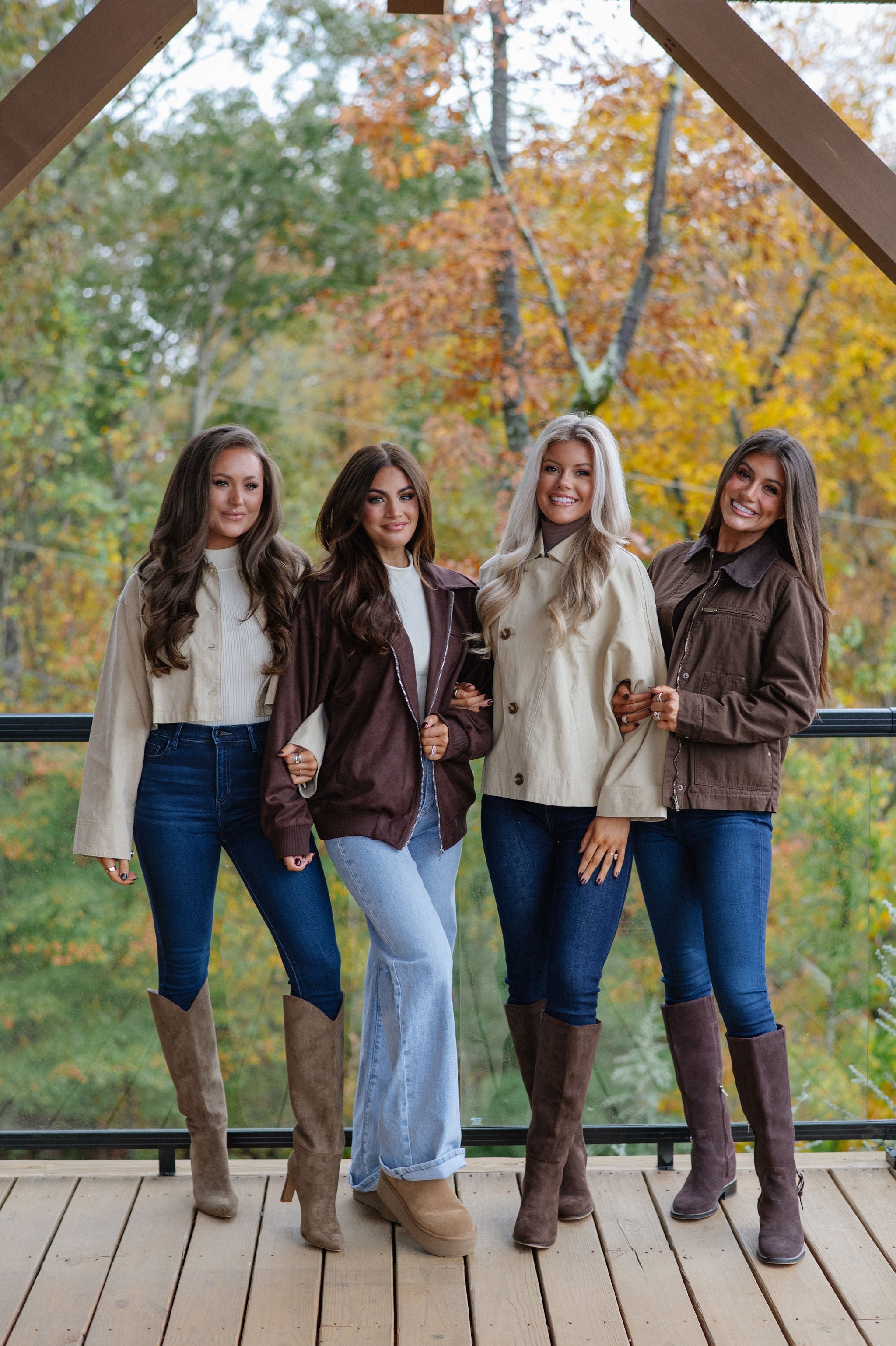 Harper Faux Suede Bomber Jacket-Dark Brown