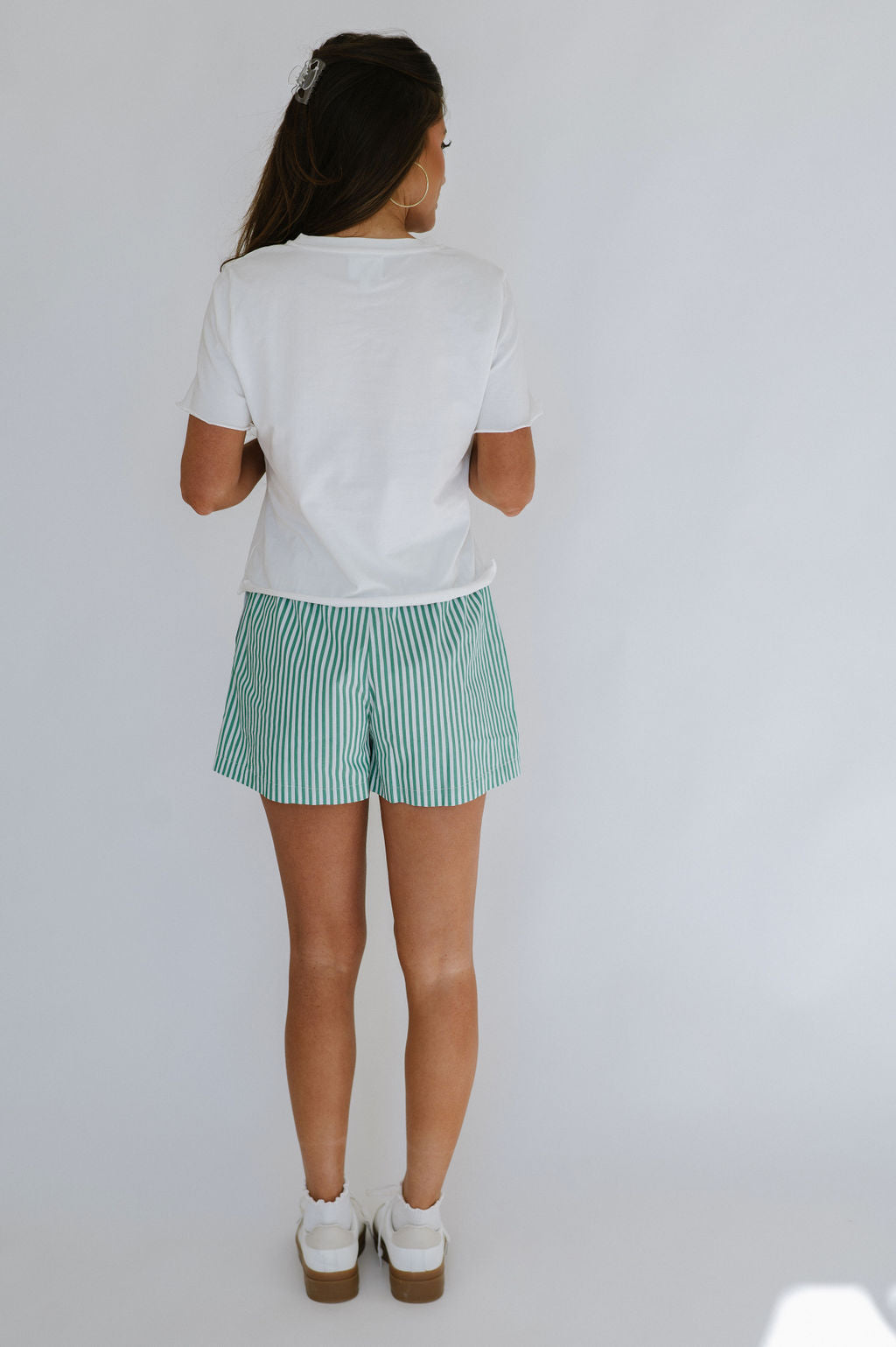 Parker Striped Shorts-Green