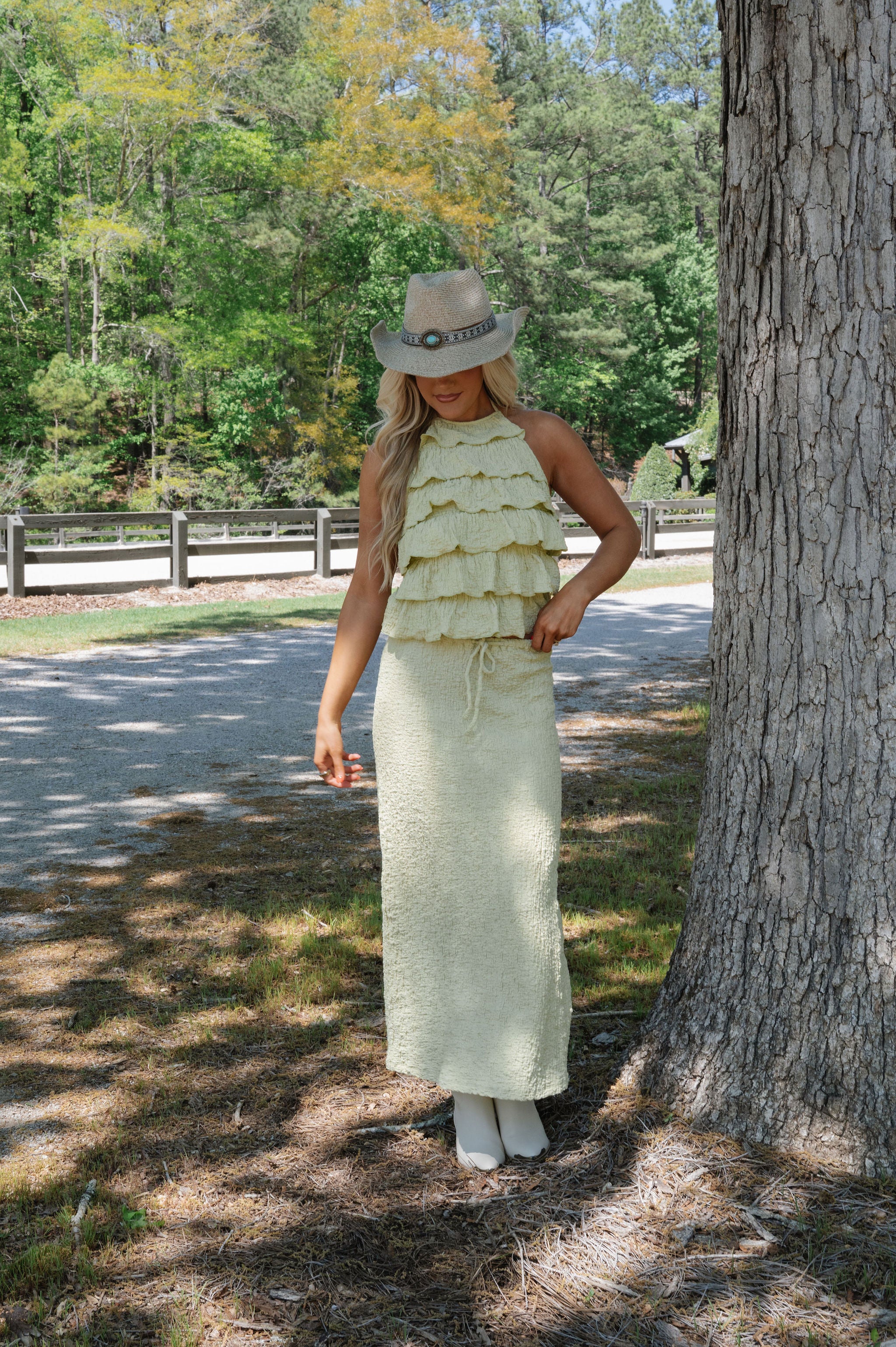 Remy Skirt Set-Pale Lime