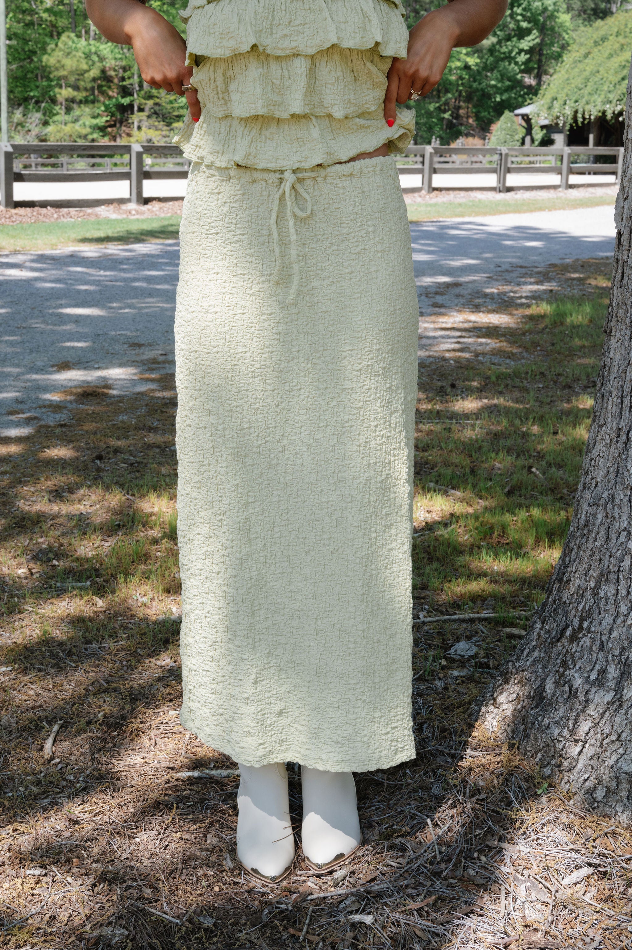 Remy Skirt Set-Pale Lime