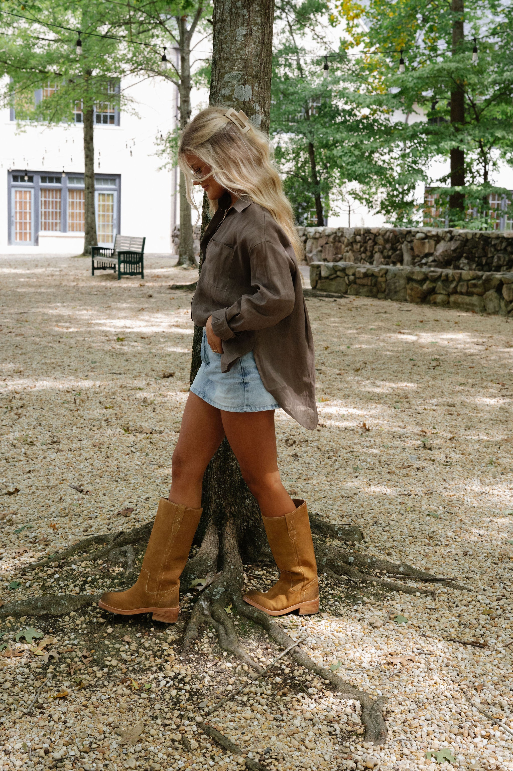 Helen Linen Shirt-Brown