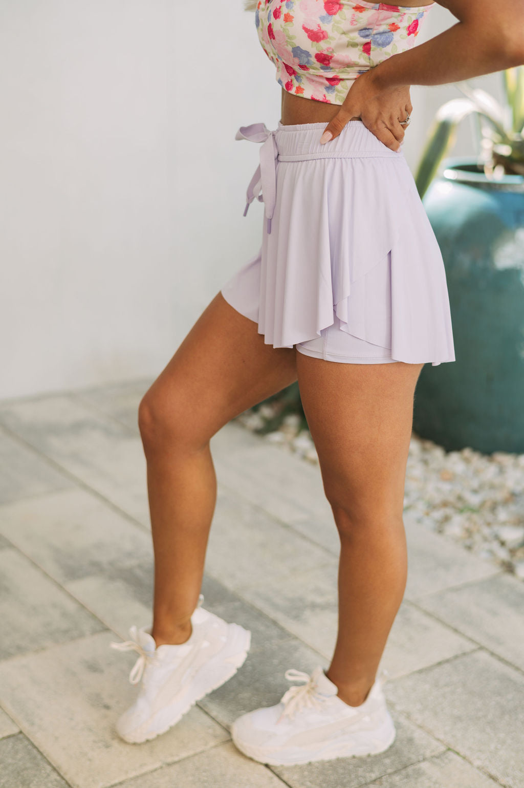 Drawstring Active Skirt- Lavender