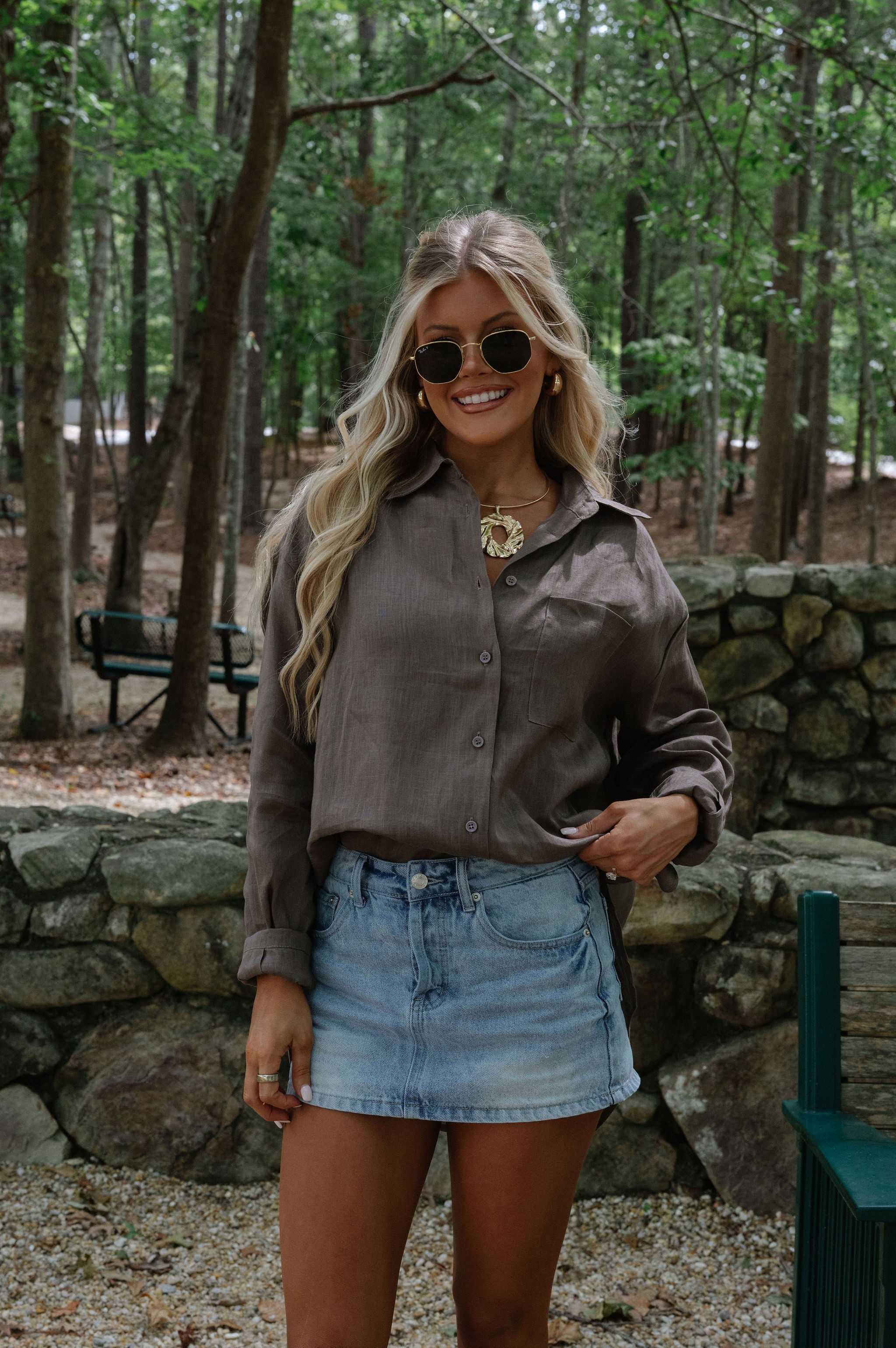 Helen Linen Shirt-Brown
