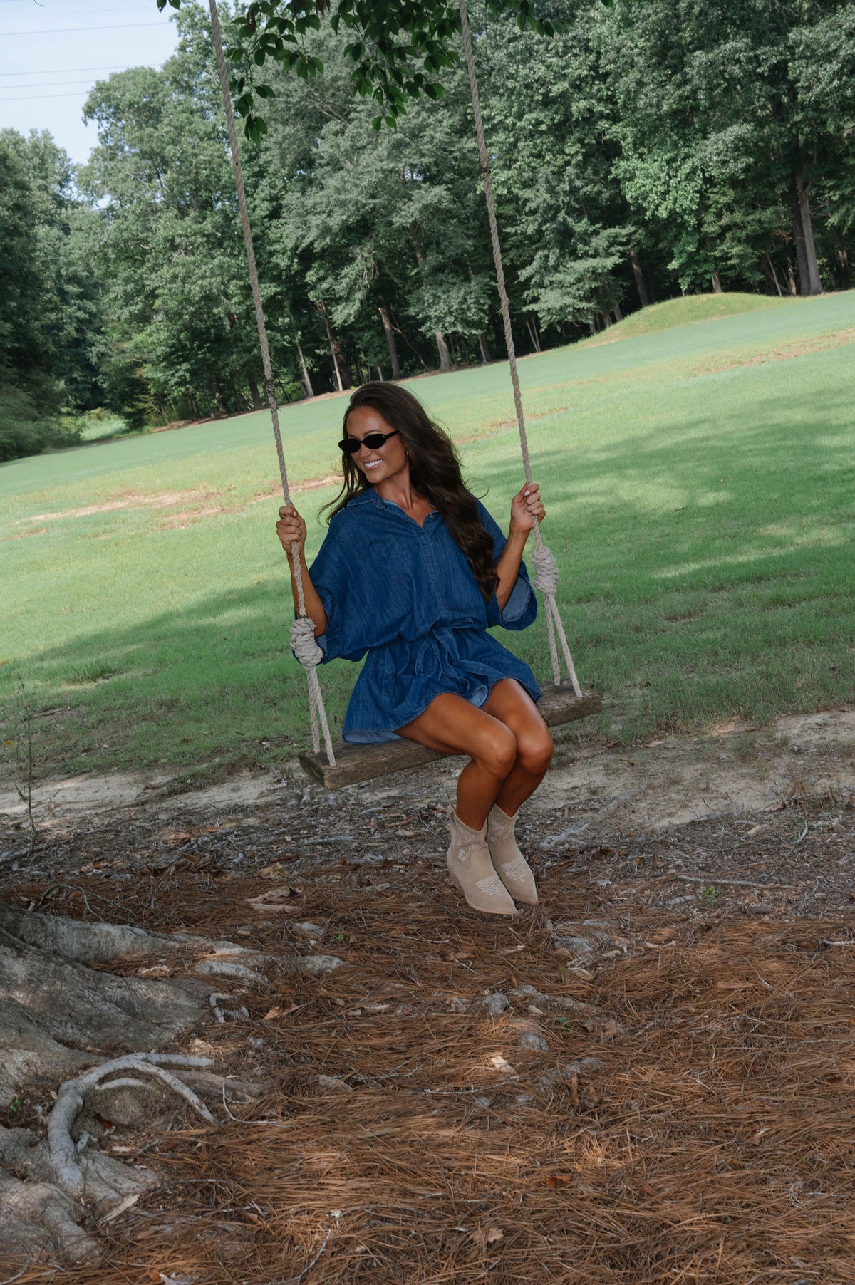 Tate Denim Romper
