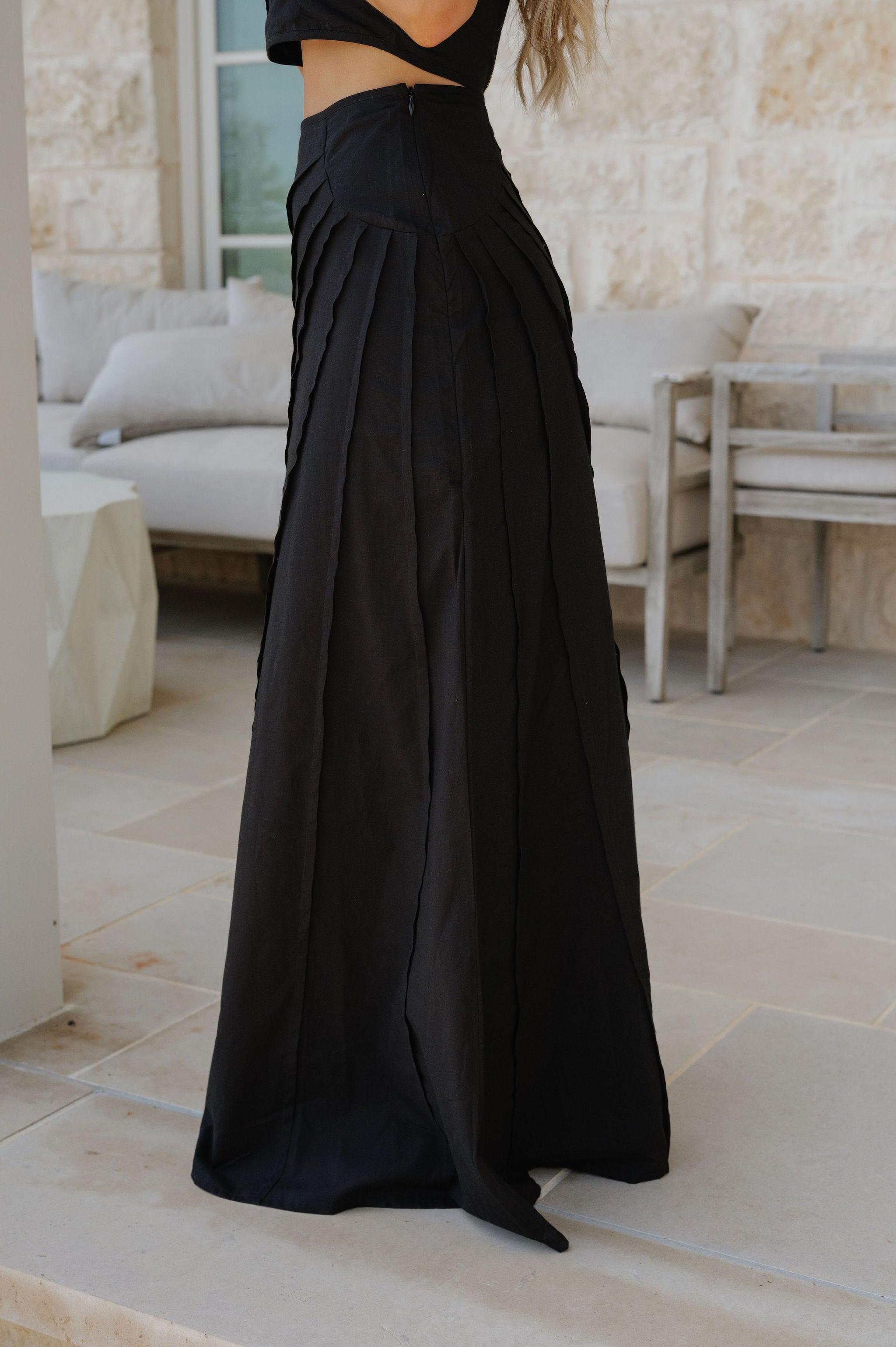 Palmer Maxi Skirt Set-Black