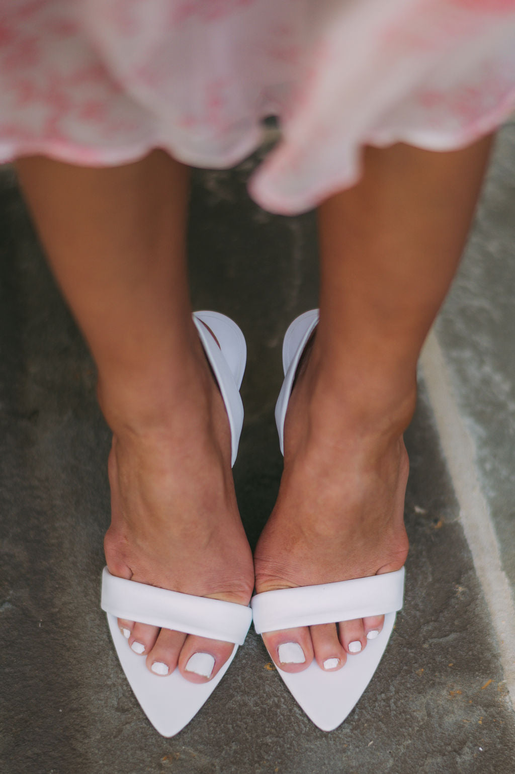 Batali Heel- White Leather