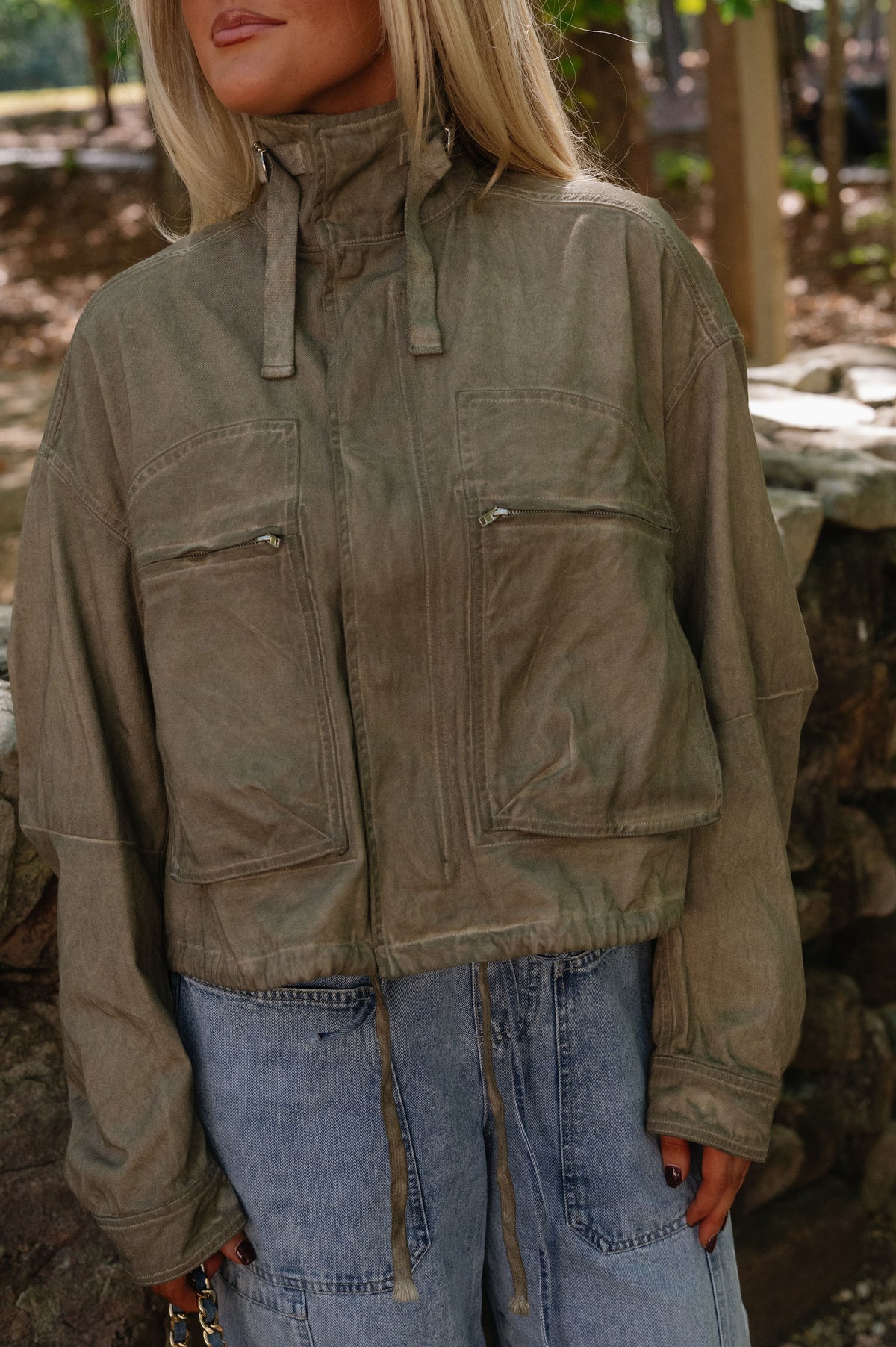 Utility Jacket-Washed Olive