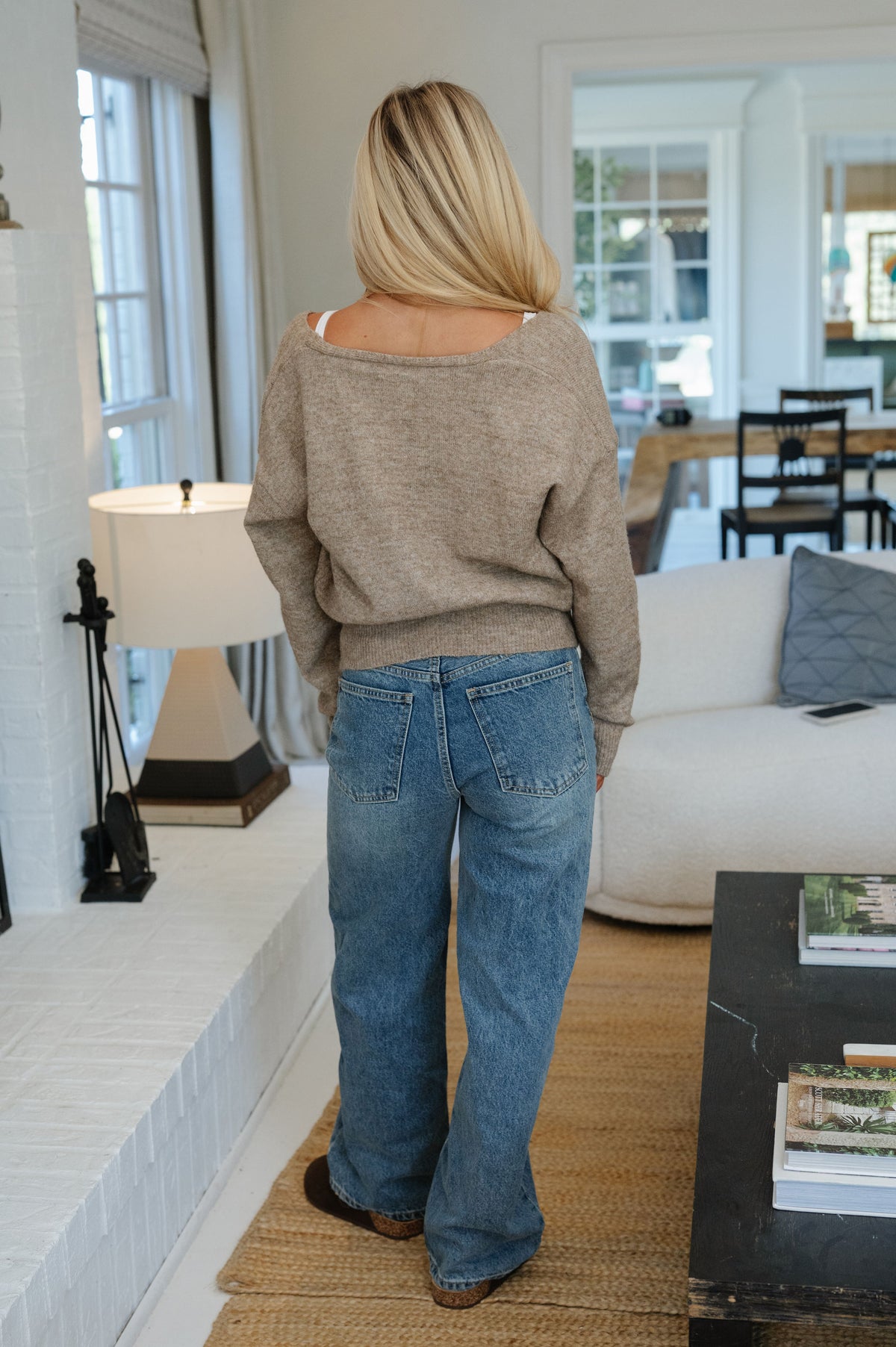 Eva Wrap Knit Sweater-Mocha