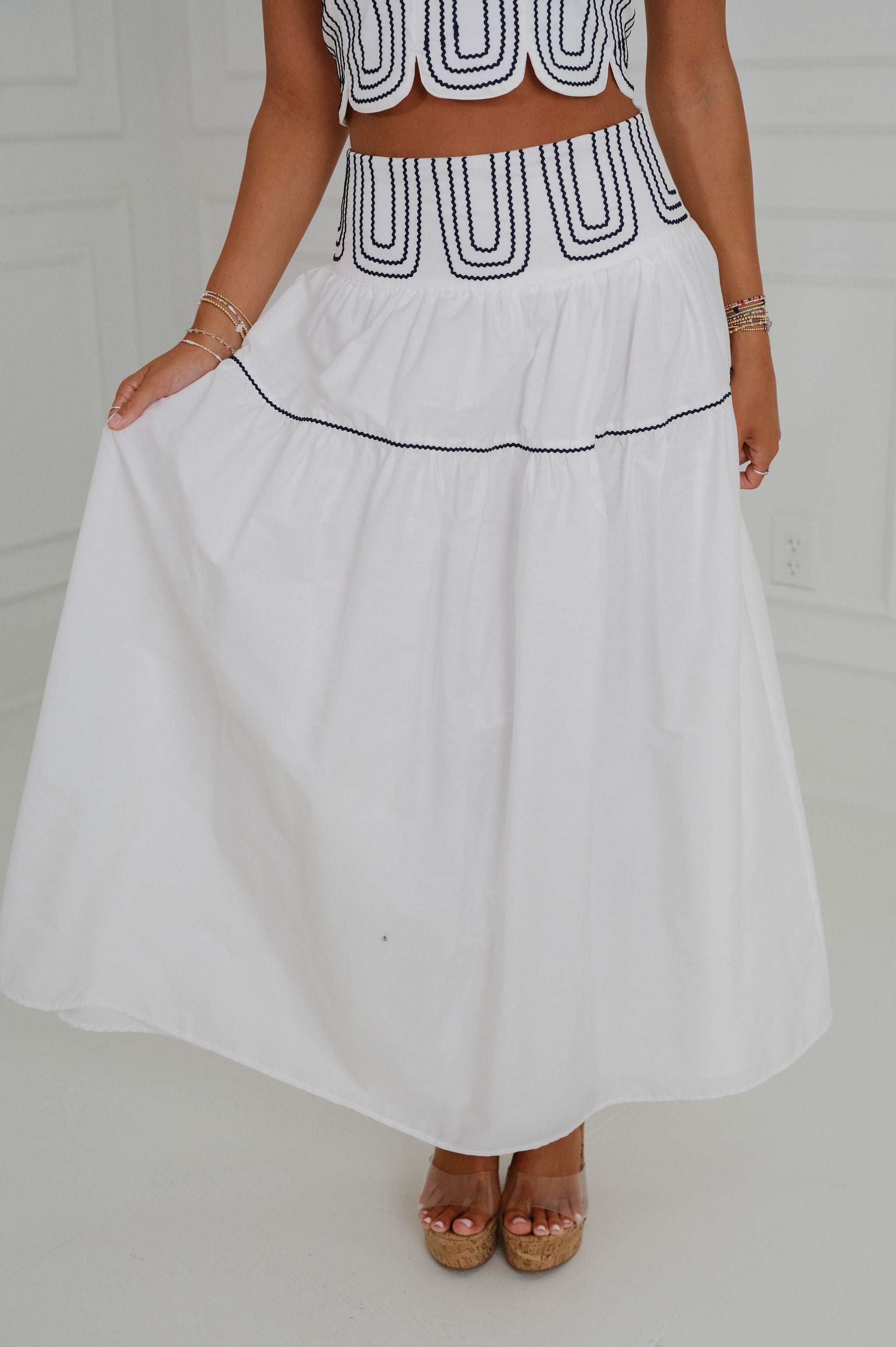 Eli Skirt Set-White