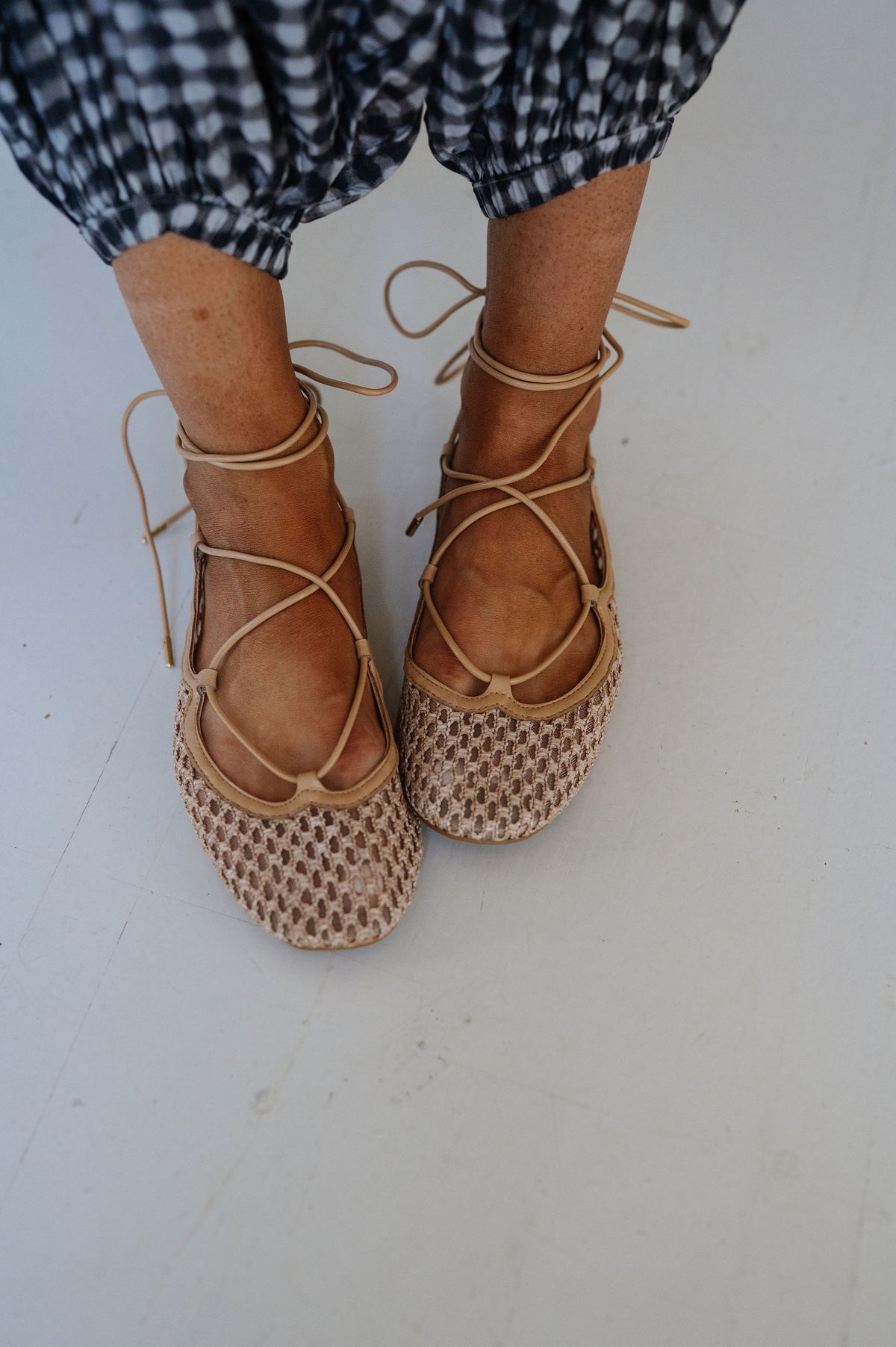 Accepting Ballet Flats-Natural Woven