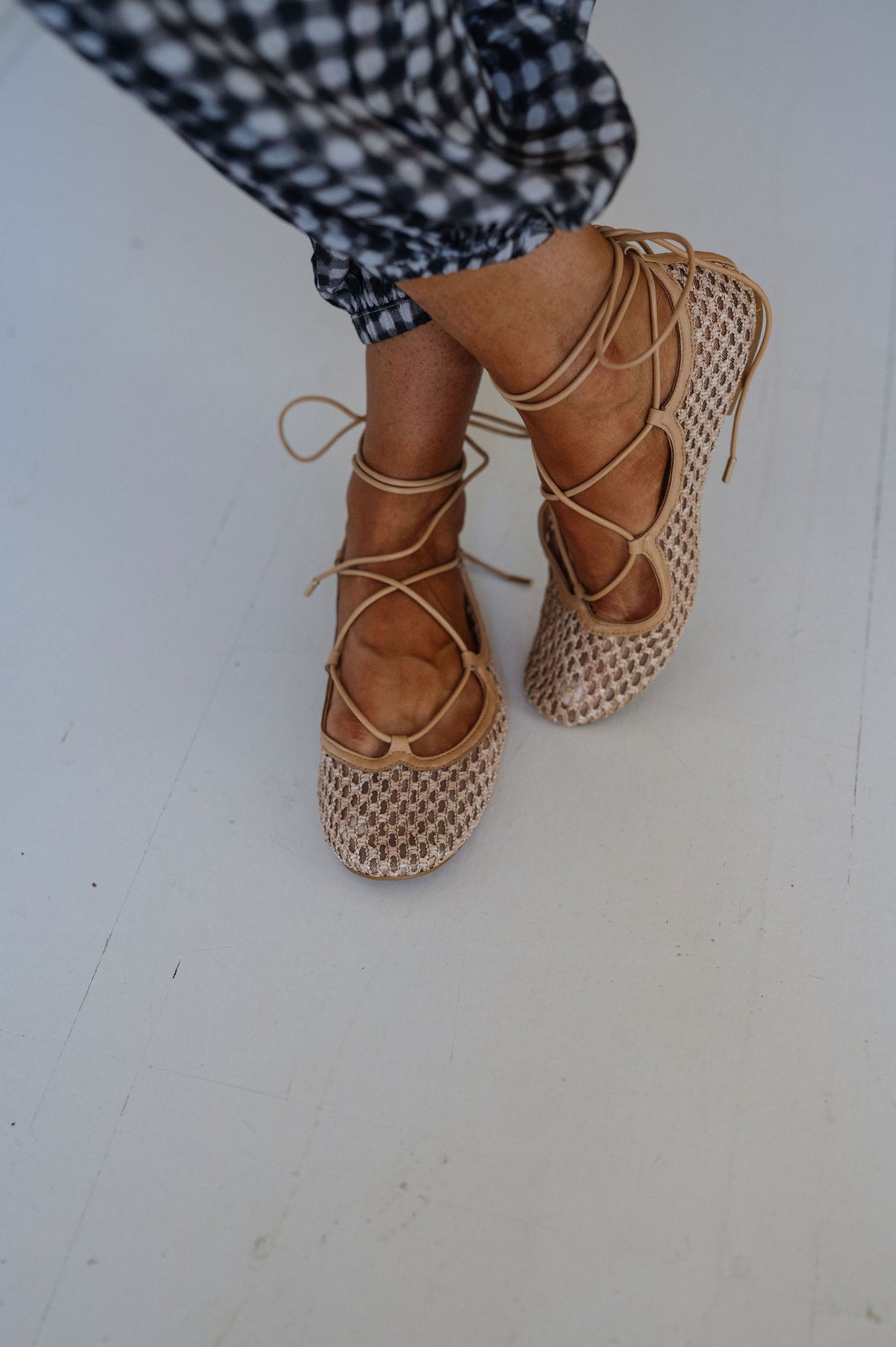 Accepting Ballet Flats-Natural Woven