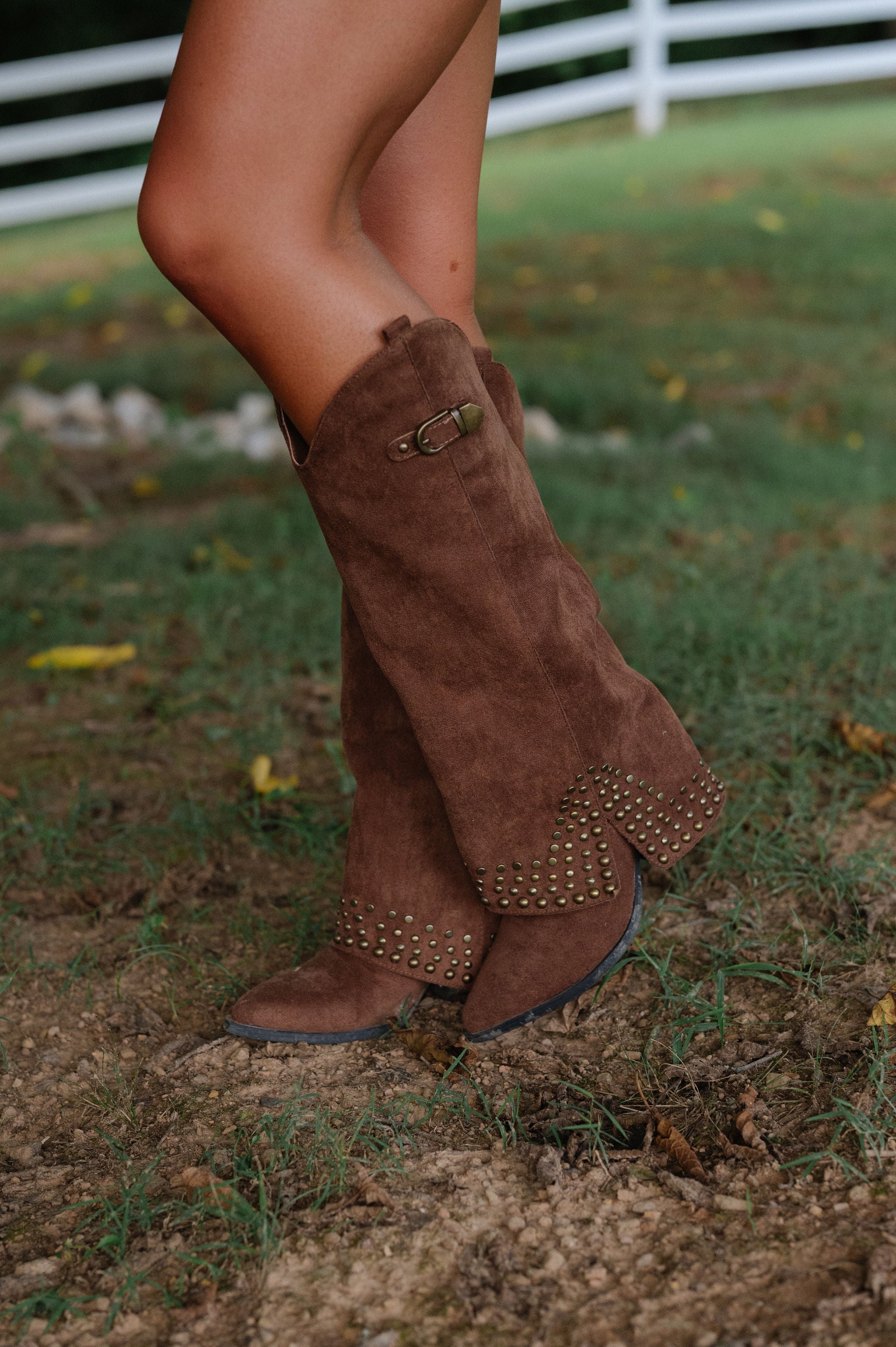 Lucy Western Boots-Dark Brown