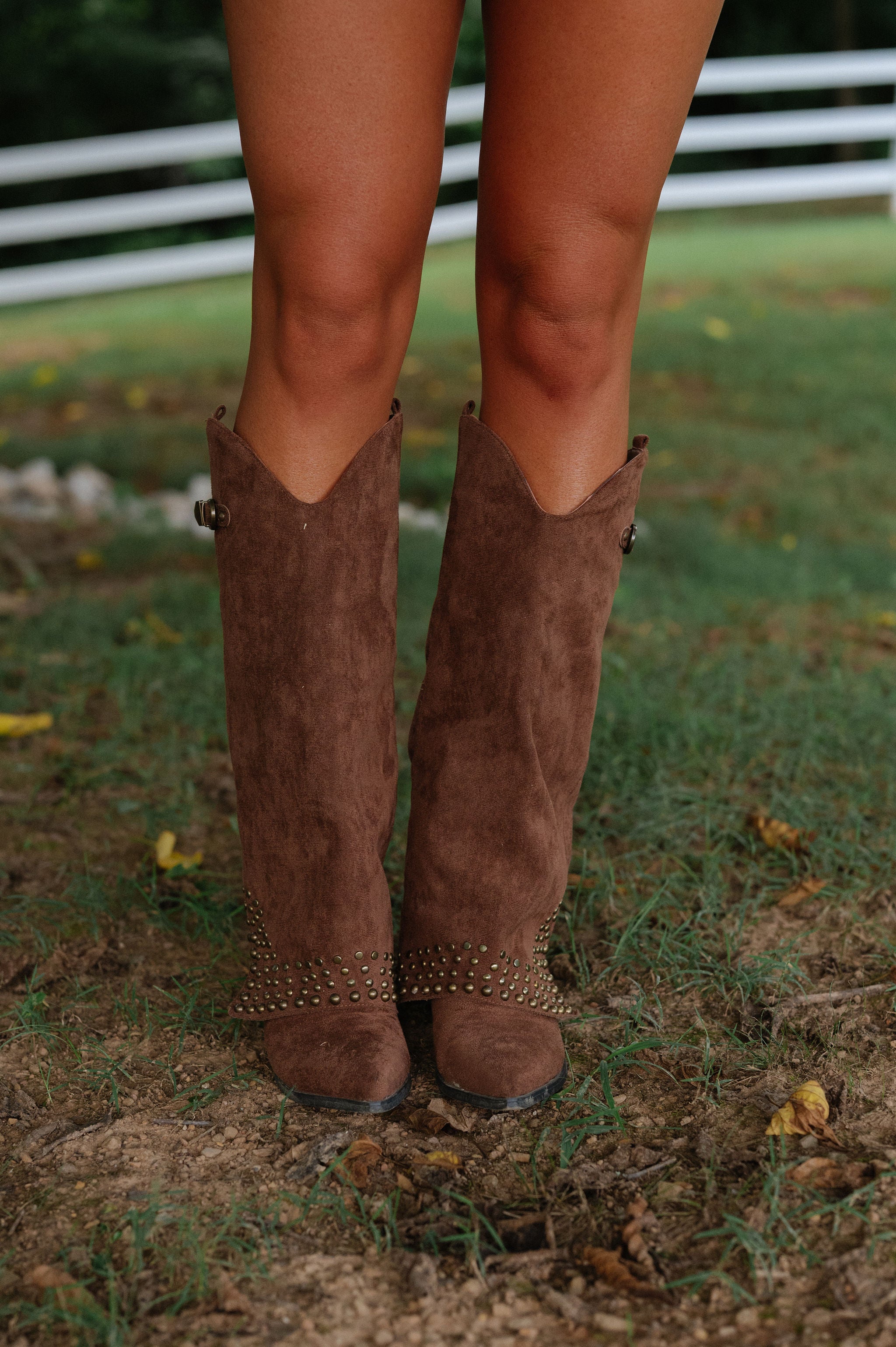 Lucy Western Boots-Dark Brown