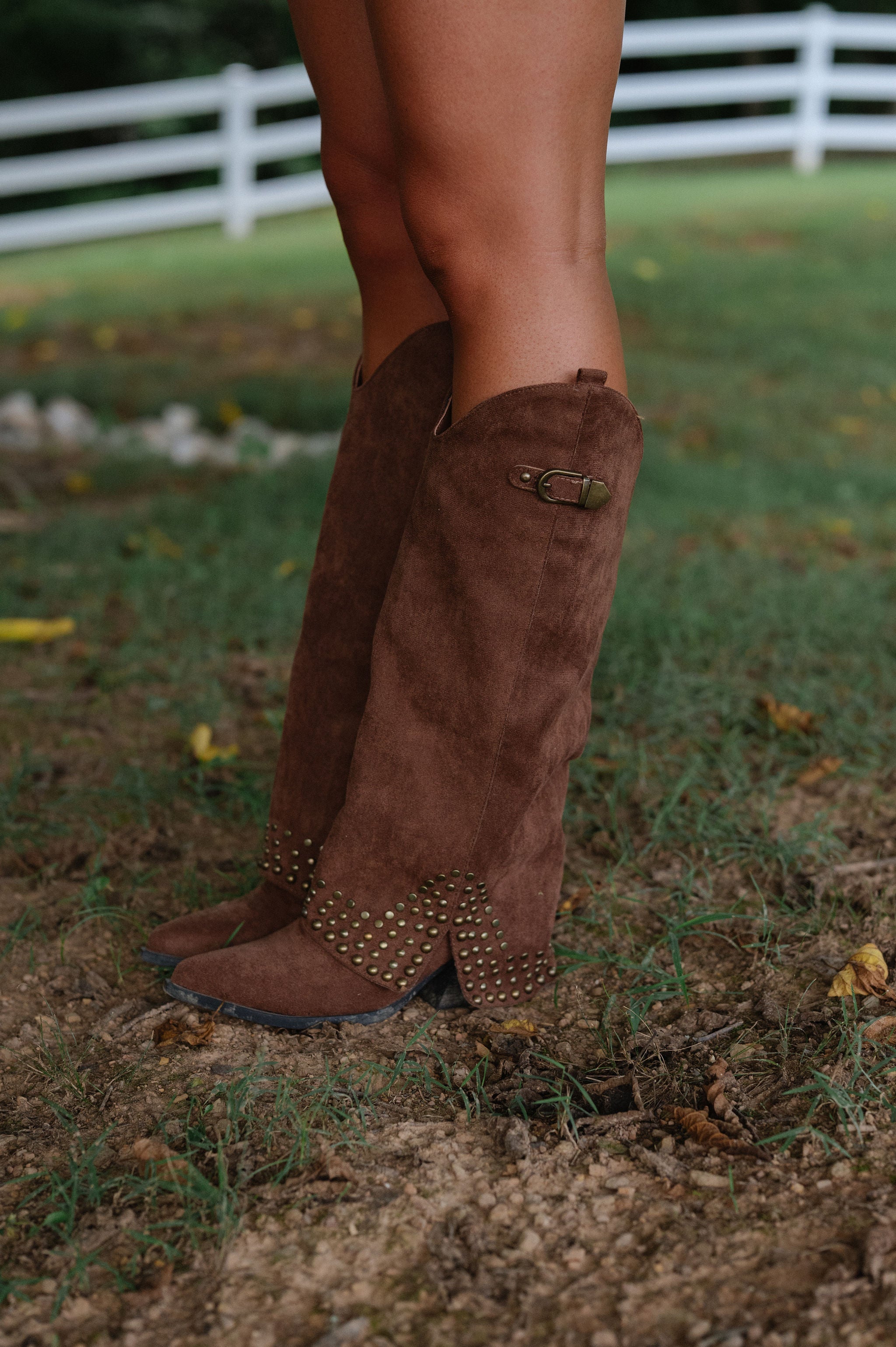 Lucy Western Boots-Dark Brown