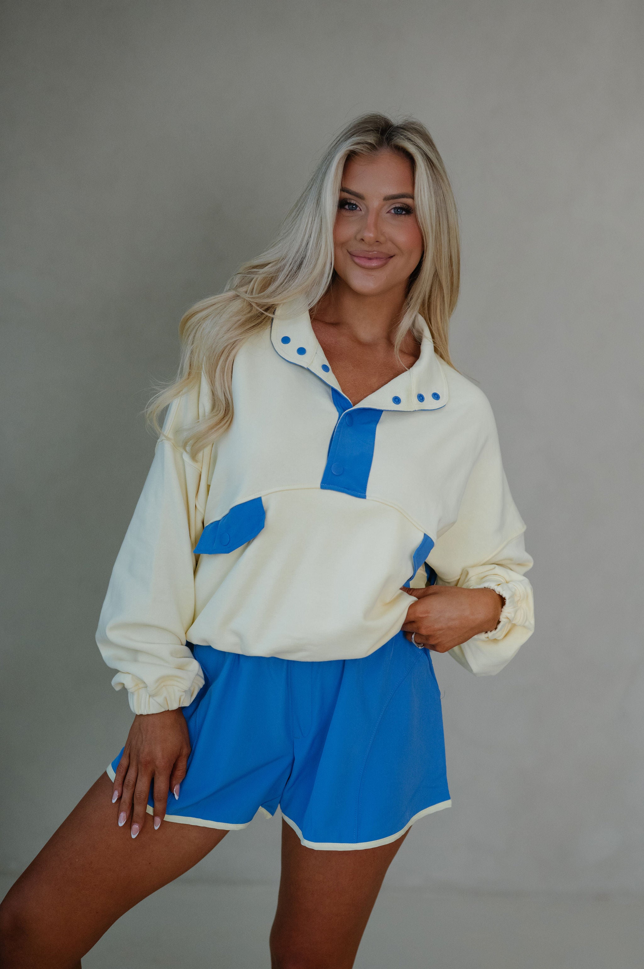French Terry Playful Set-Light Yellow/Blue