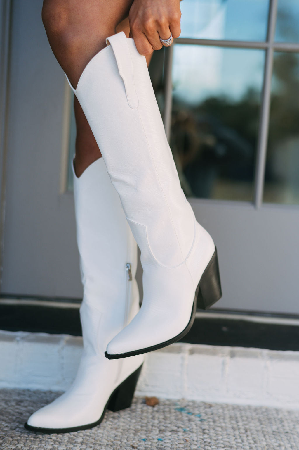 Miles Western Boots- White