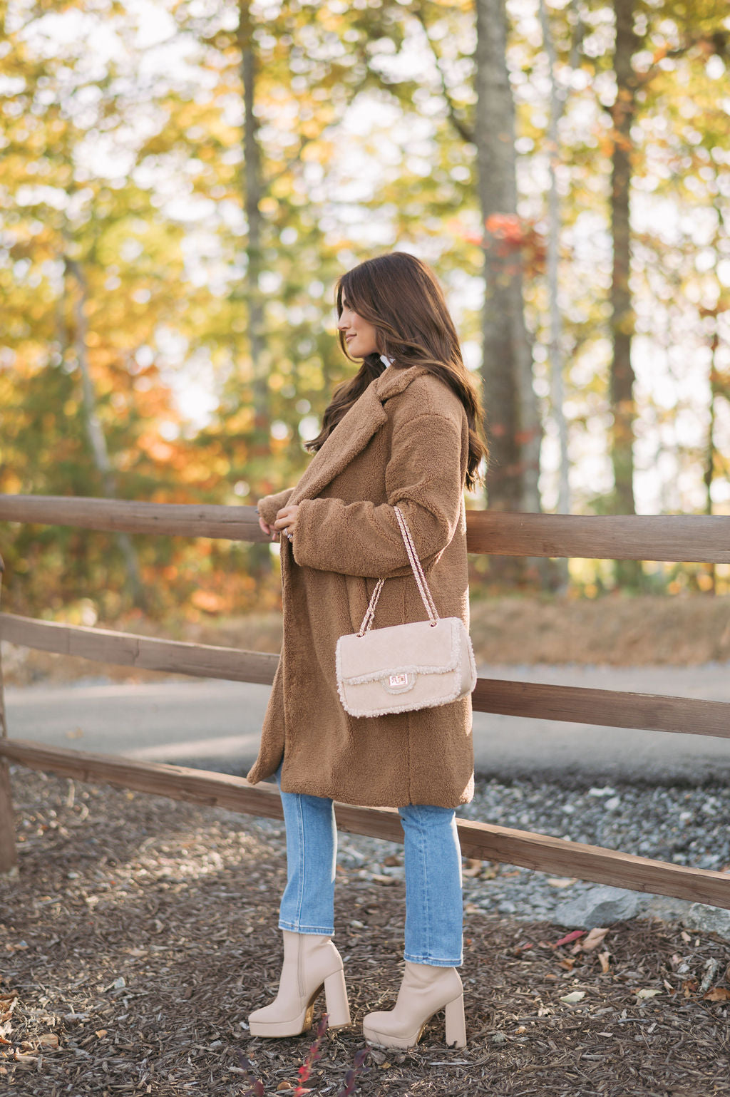 Maddie Sherpa Coat-Brown