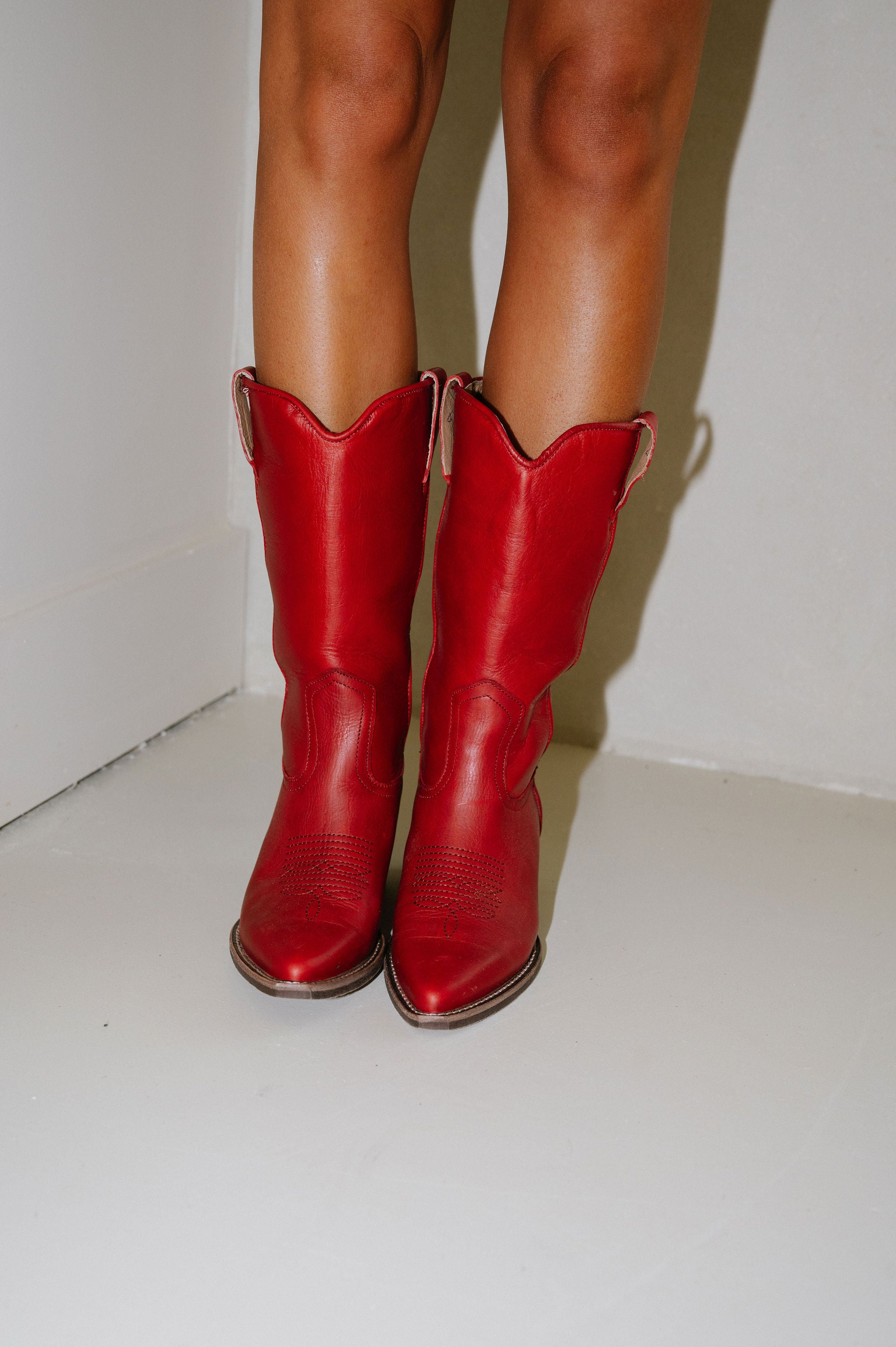 Albany Boots-Red Leather