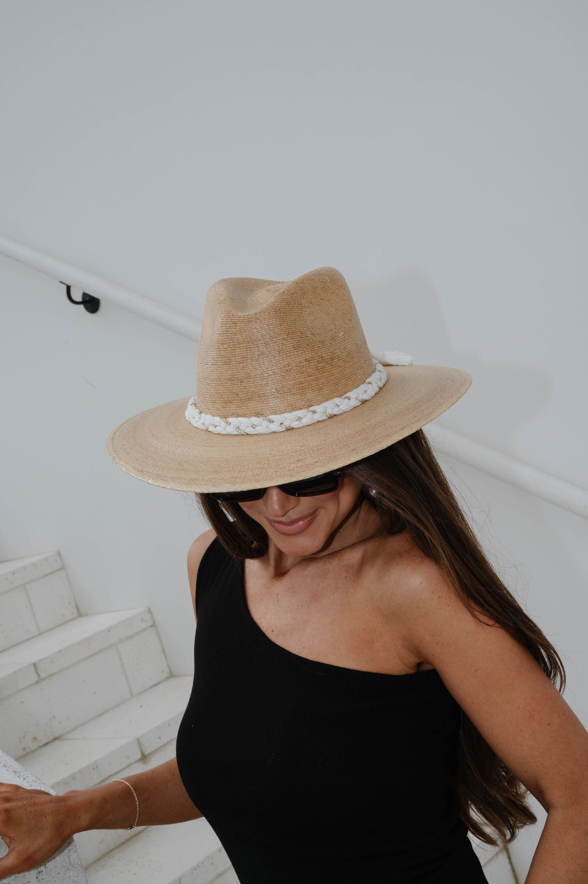 Natural Palm Hat-Cream/Gold