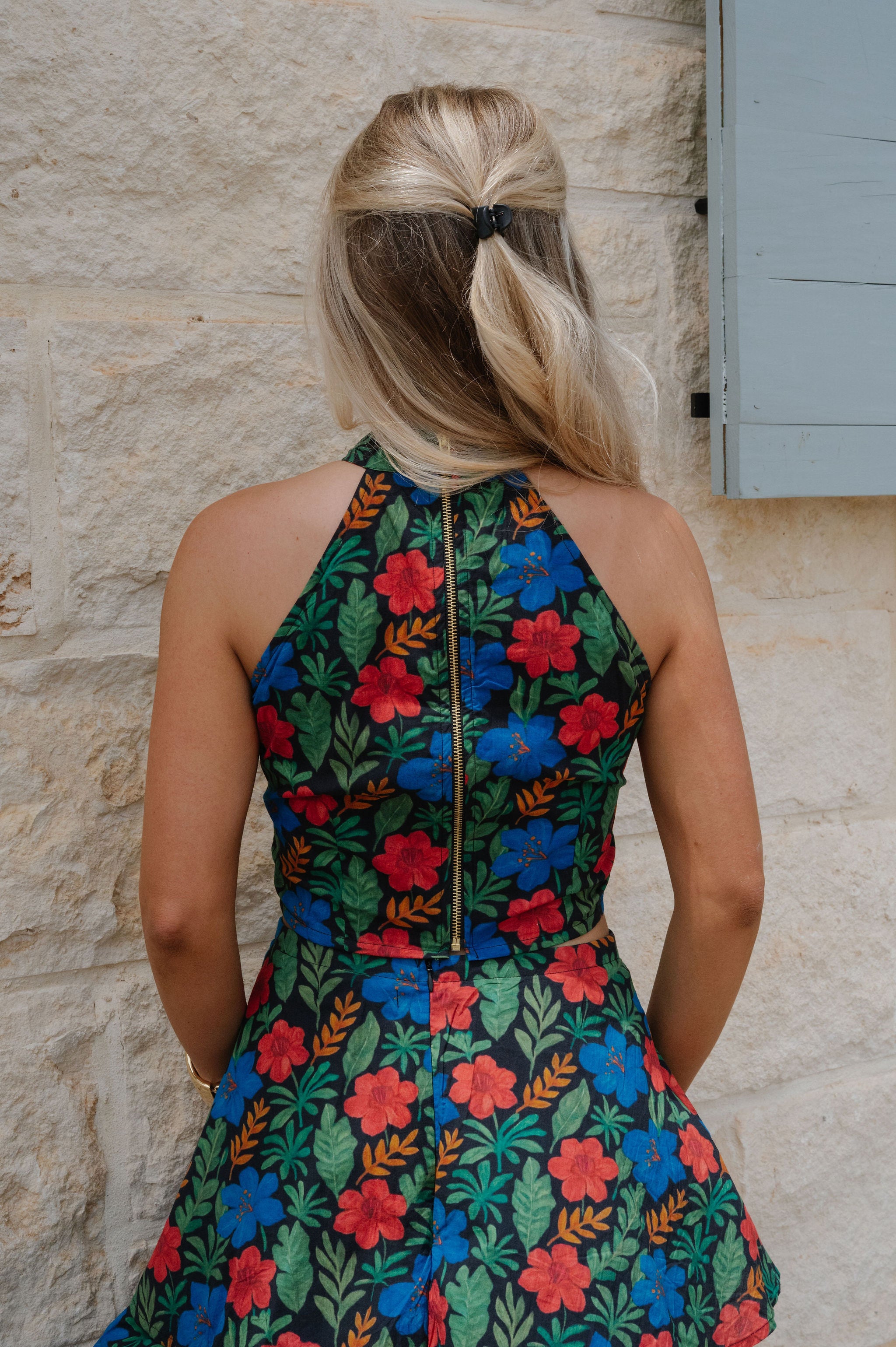 Kai Ruffle Skirt Set-Floral