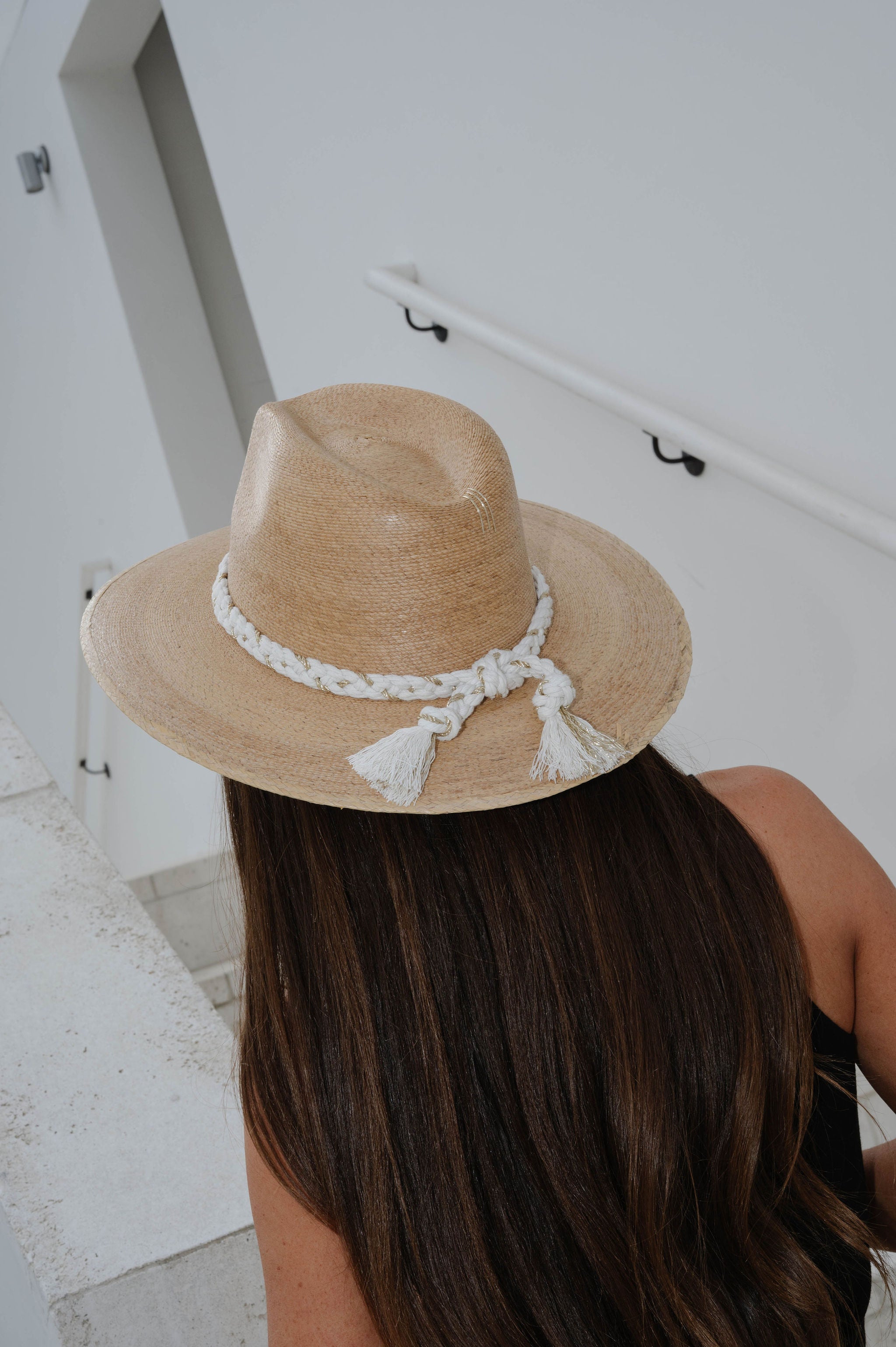 Natural Palm Hat-Cream/Gold