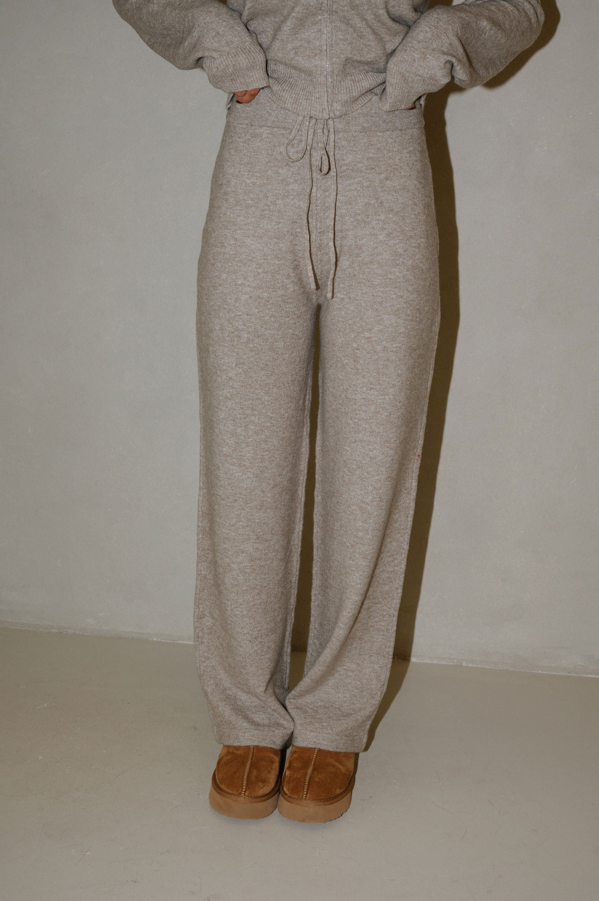 Zoe Sweater Pants Set-Taupe