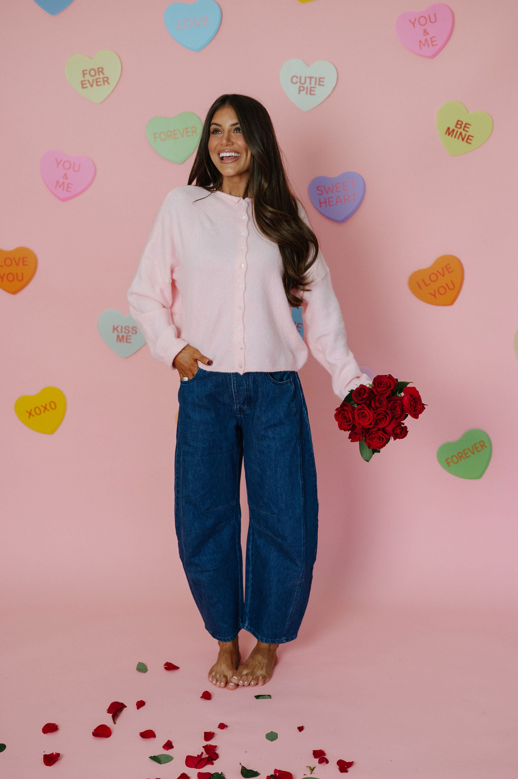 Victoria Cardigan- Baby Pink