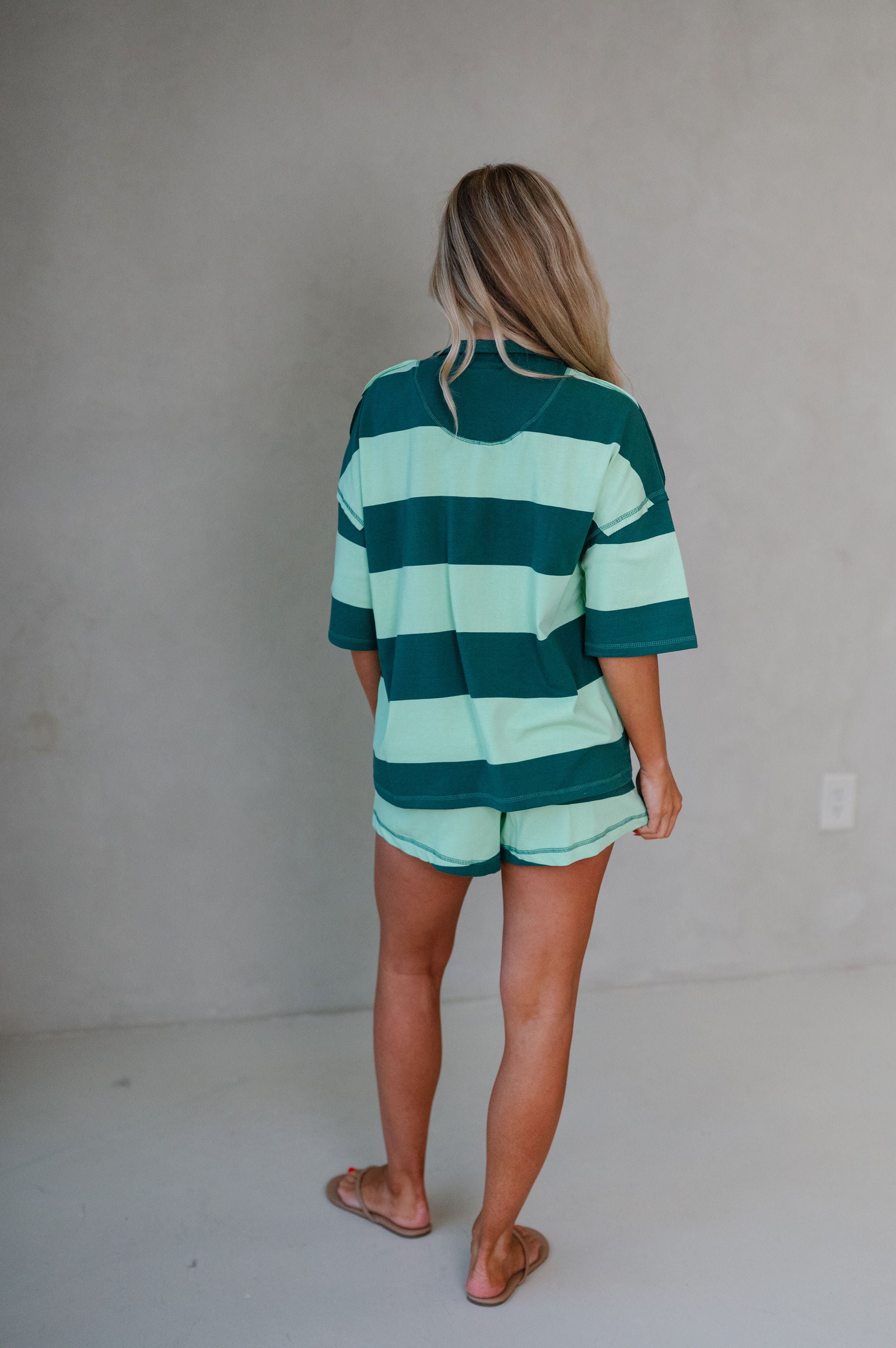 Marien Shorts Set-Green Combo