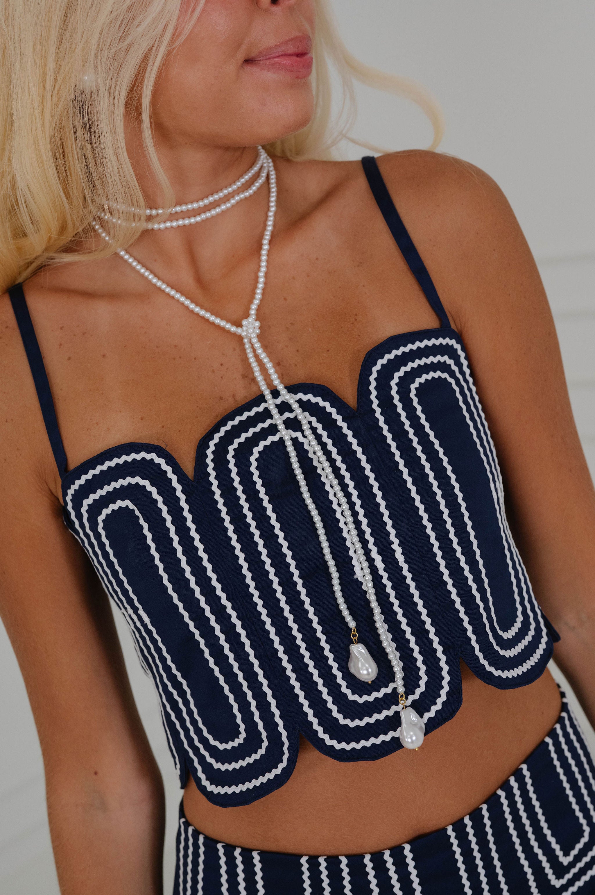 Wrap Pearl Lariat Necklace