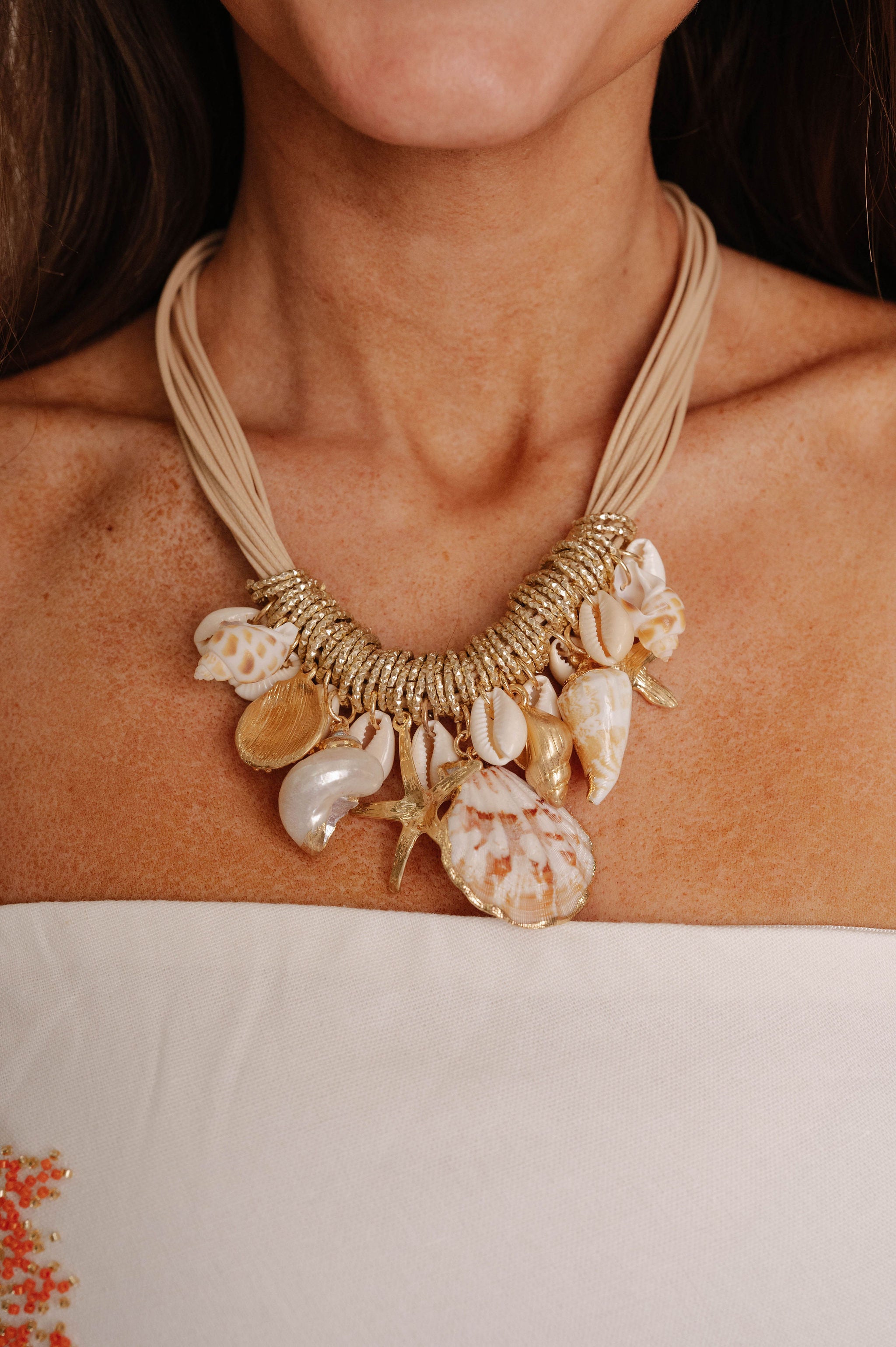 Coastal Seashell Charm Necklace